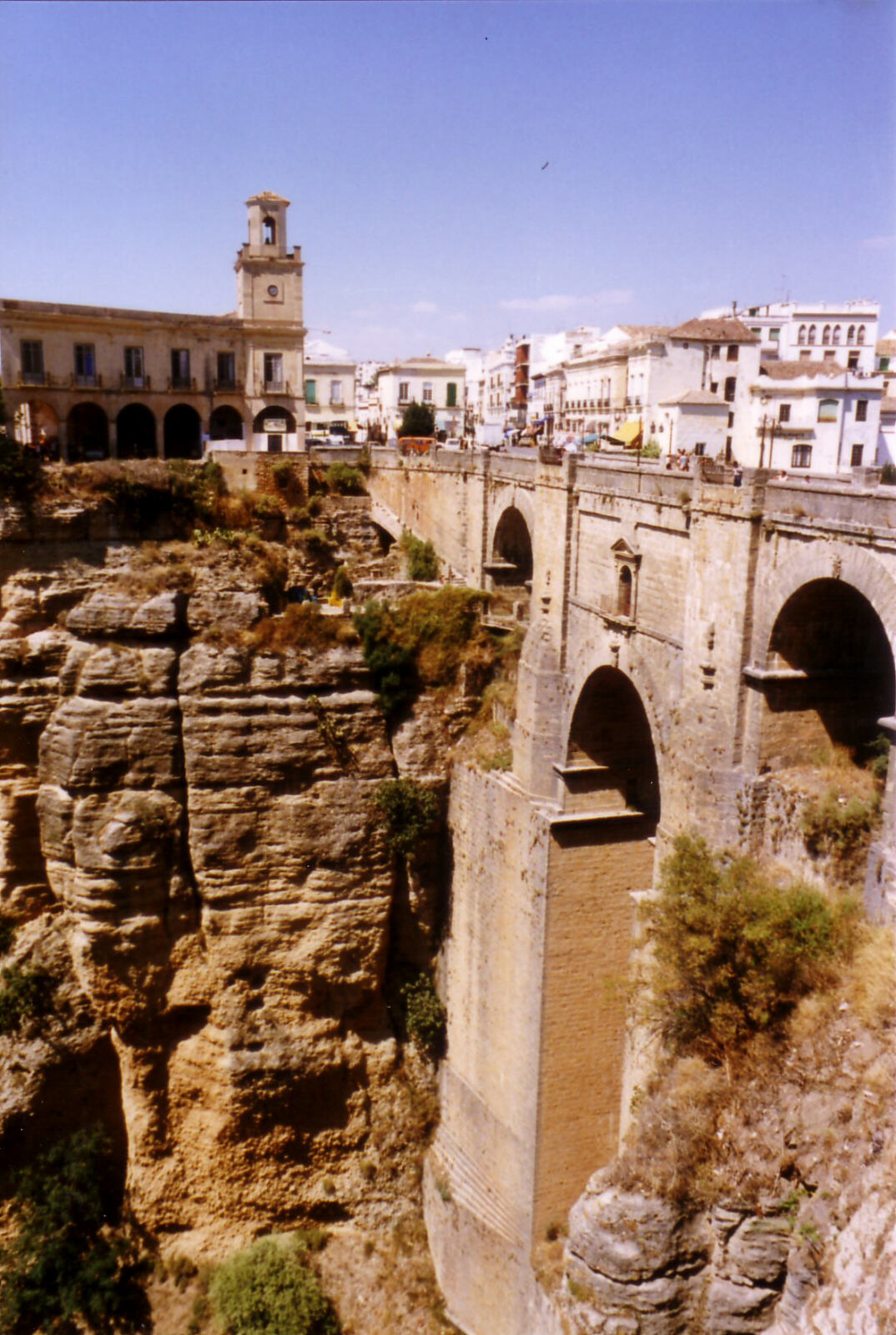 The deep gorge at Ronda, Andalusia, Spain