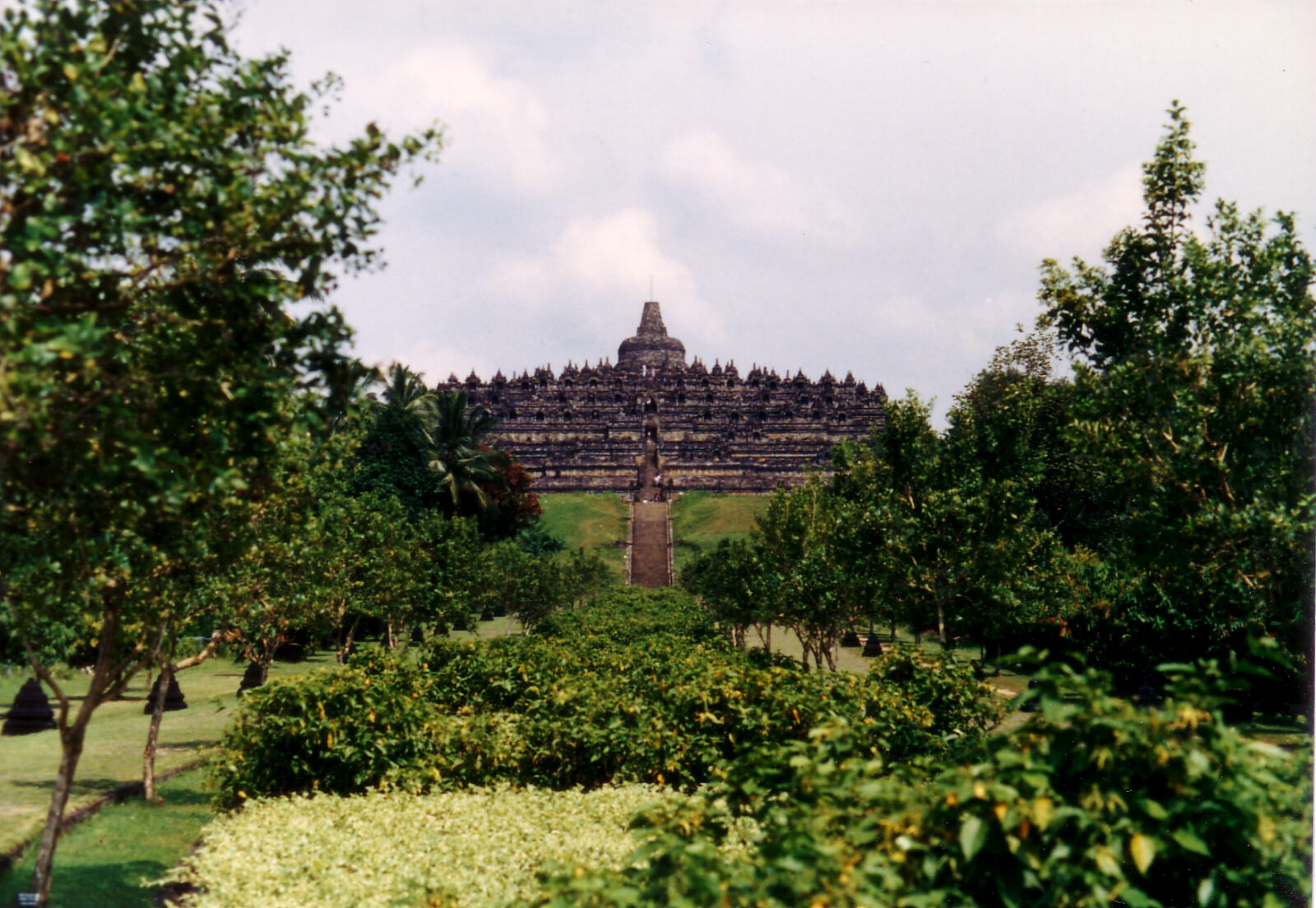 Borobudur Buddhist temple in Java, Indonesia