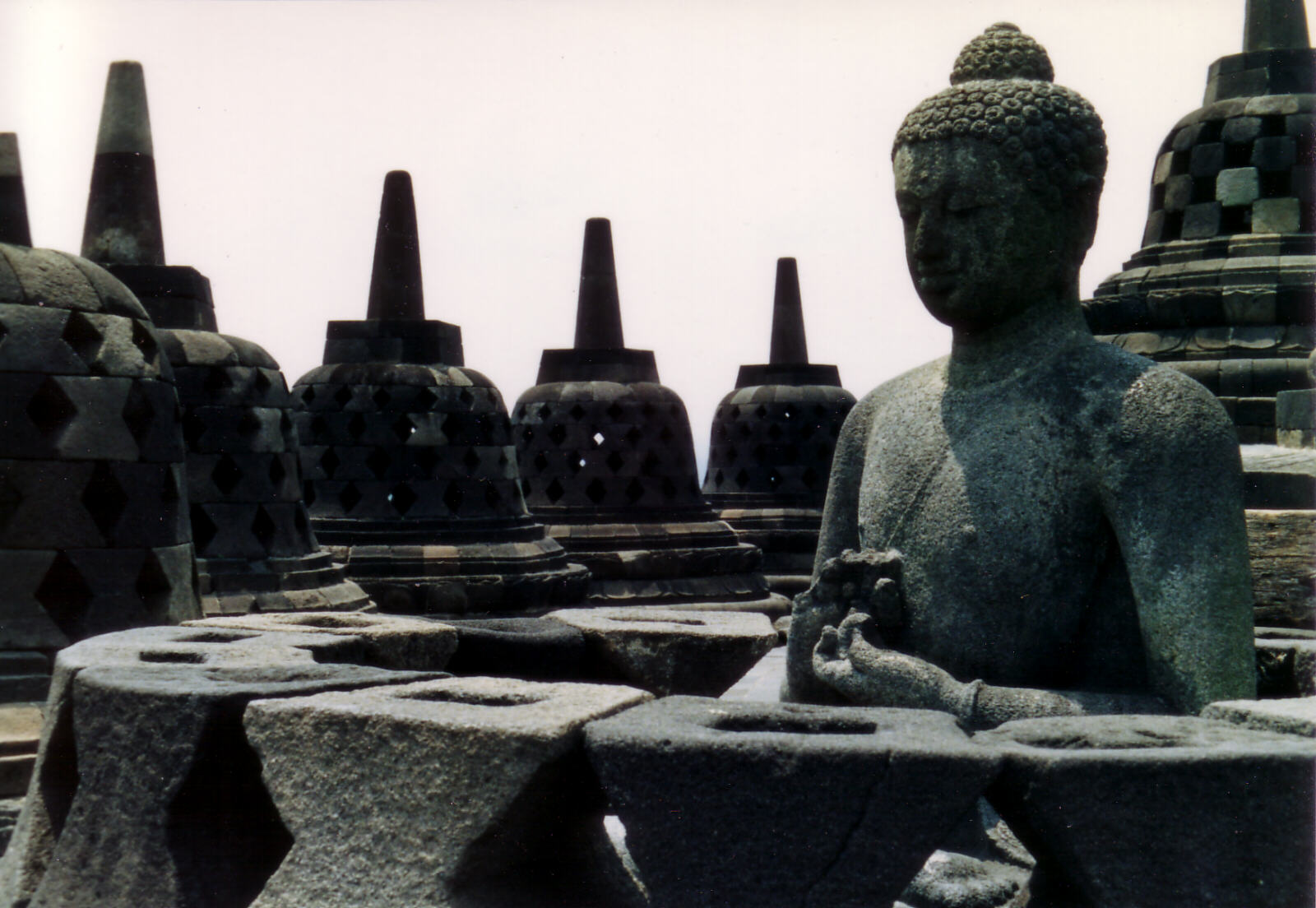 Borobudur Buddhist temple in Java, Indonesia