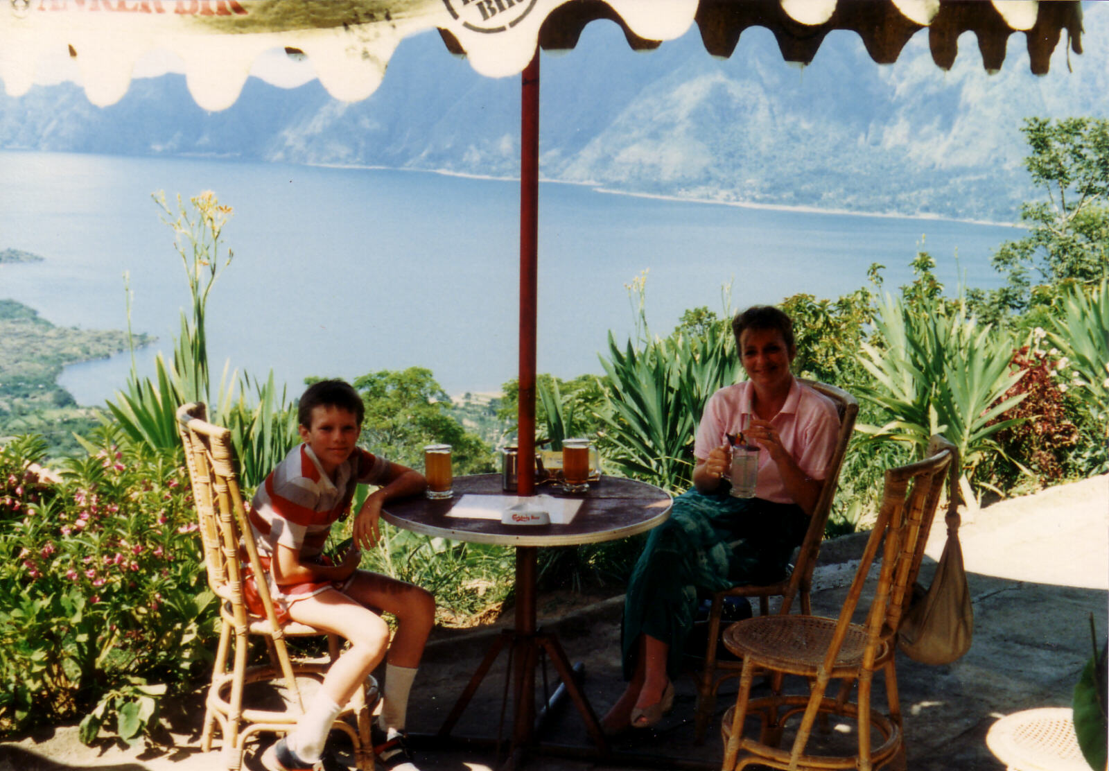 Lunch at Penelokan overlooking lake Batur, Bali, Indonesia