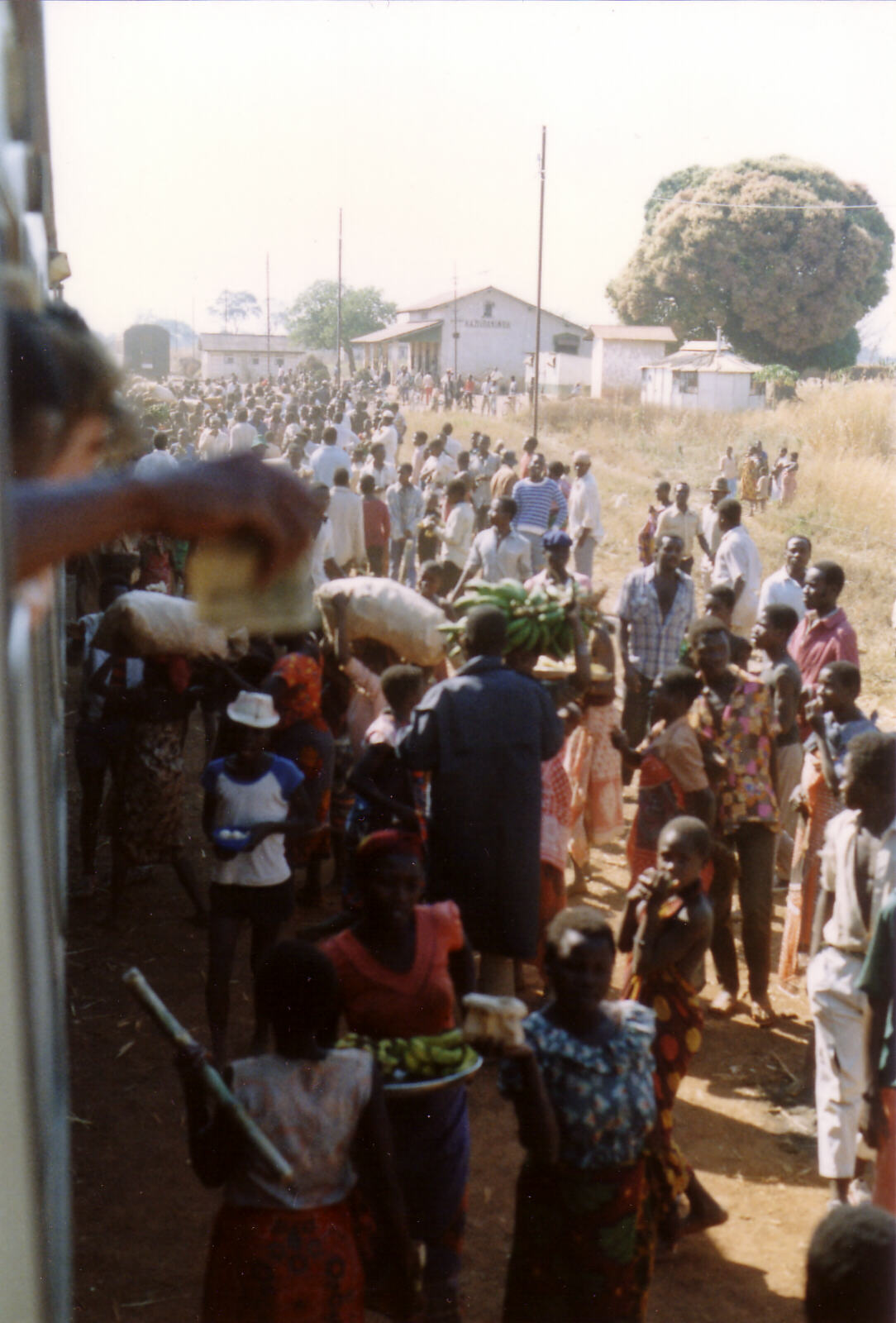 A station stop on the train to Kigoma, Tanzania