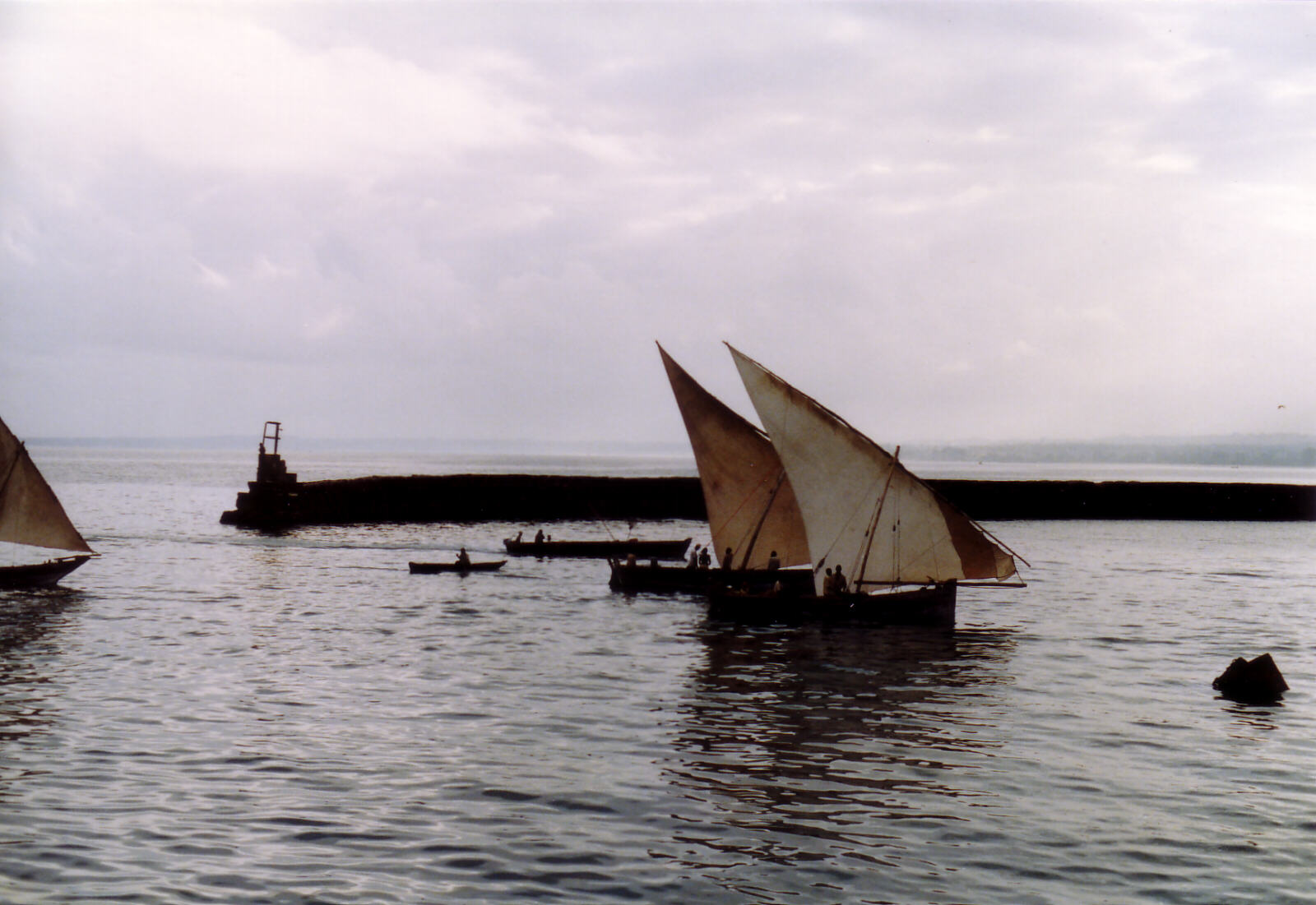 Dhows in the harbour at Zanzibar, Tanzania