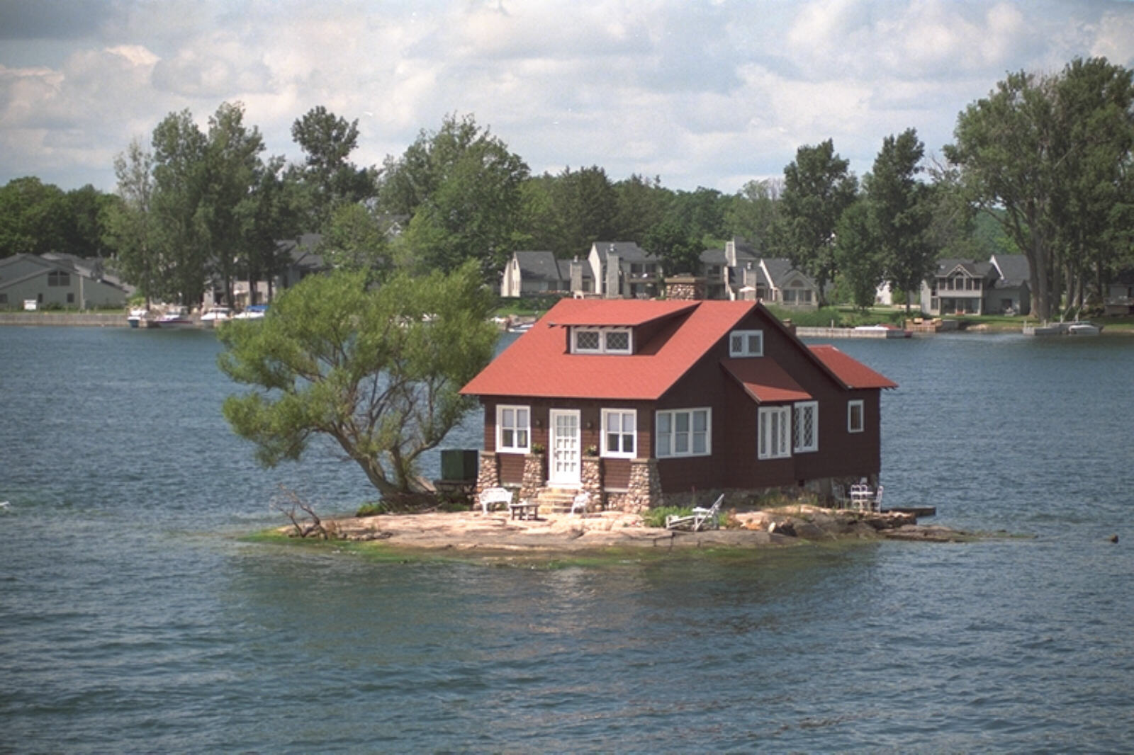 One of the Thousand Islands in the St Lawrence river, USA