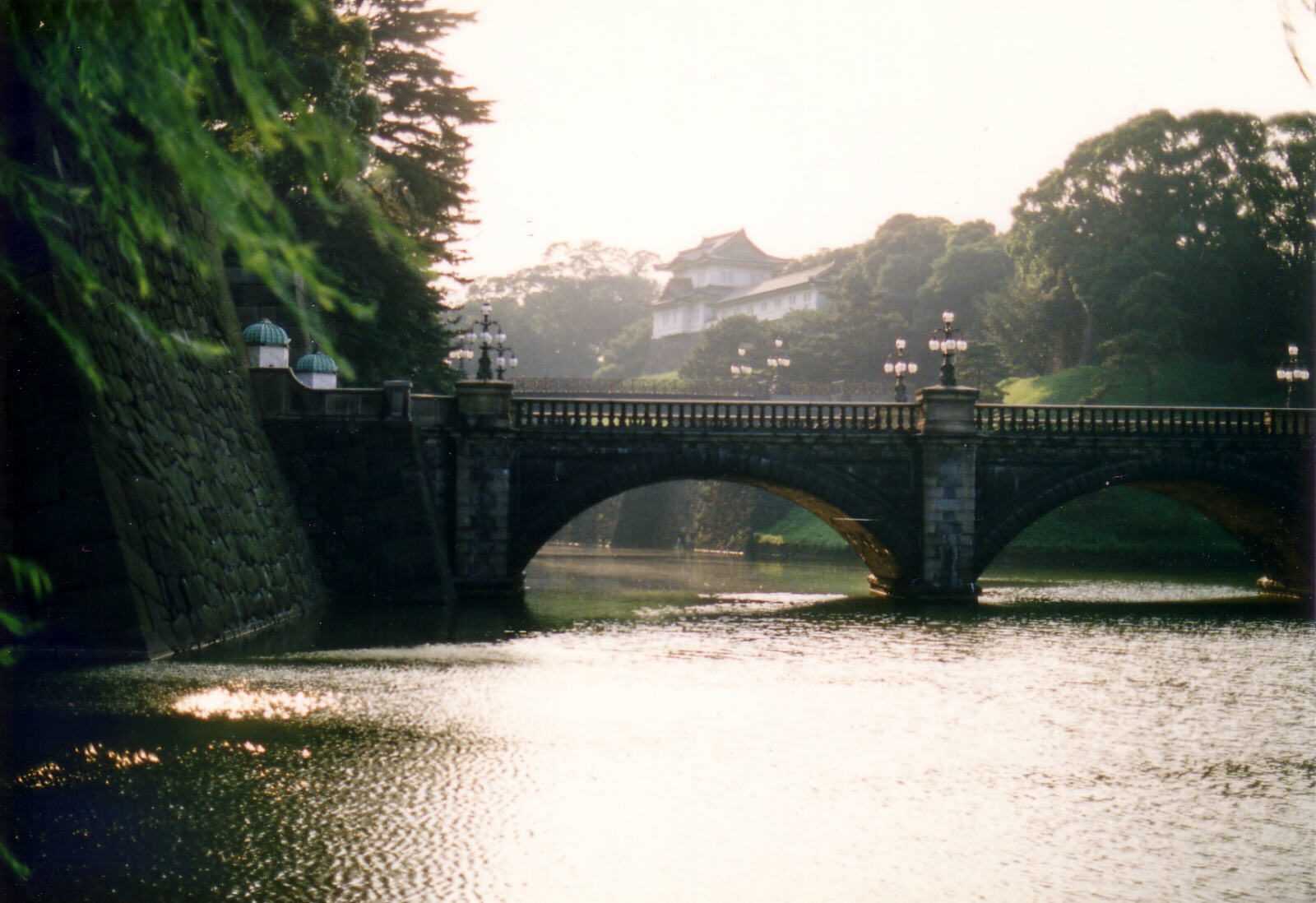 Bridge across the moat to the Imperial Palace in Tokyo