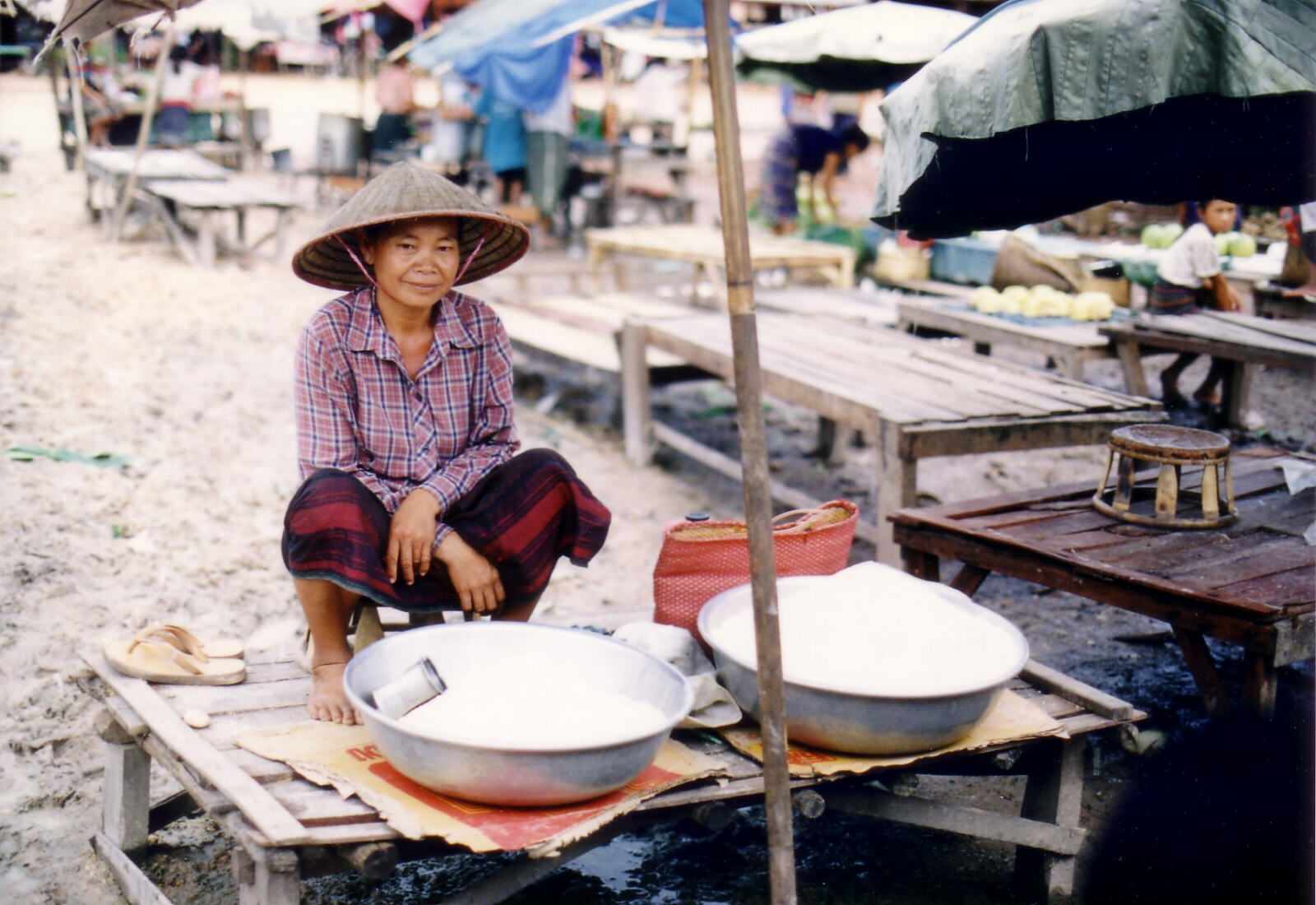 In the Mon people's market near Vientianne, Laos