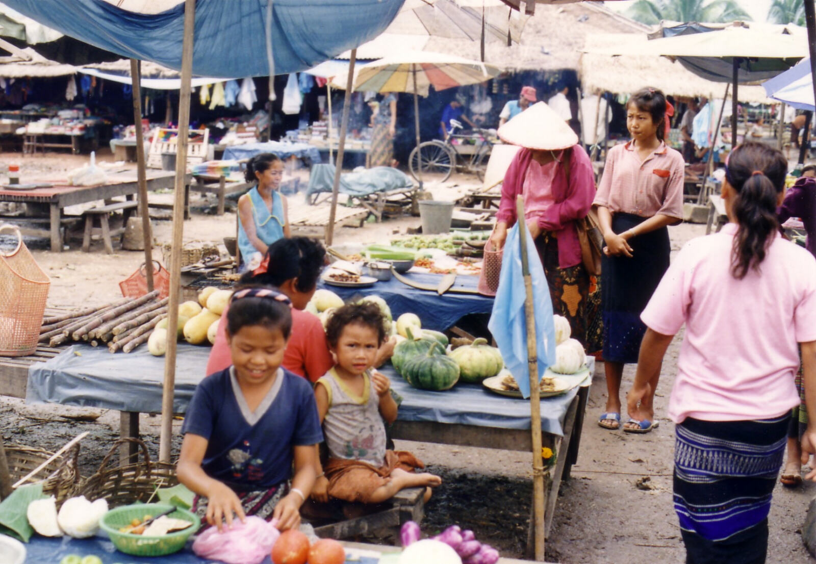 In the Mon people's market near Vientianne, Laos