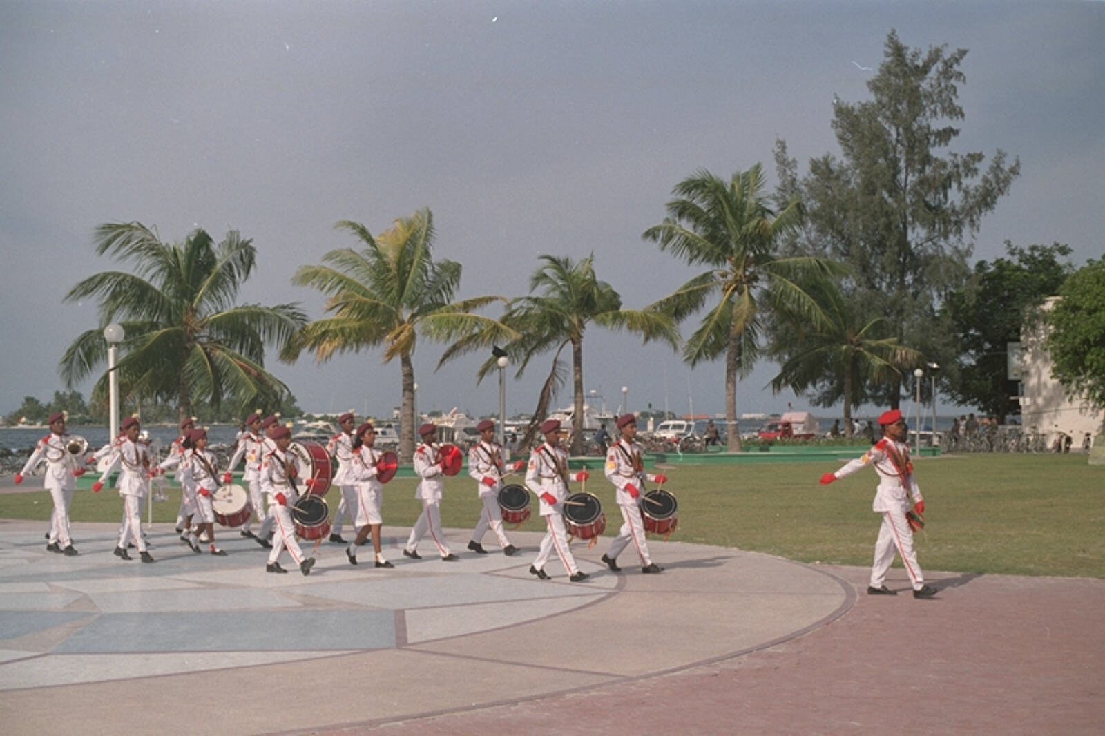 A marching band in the central park, Mal, Maldives