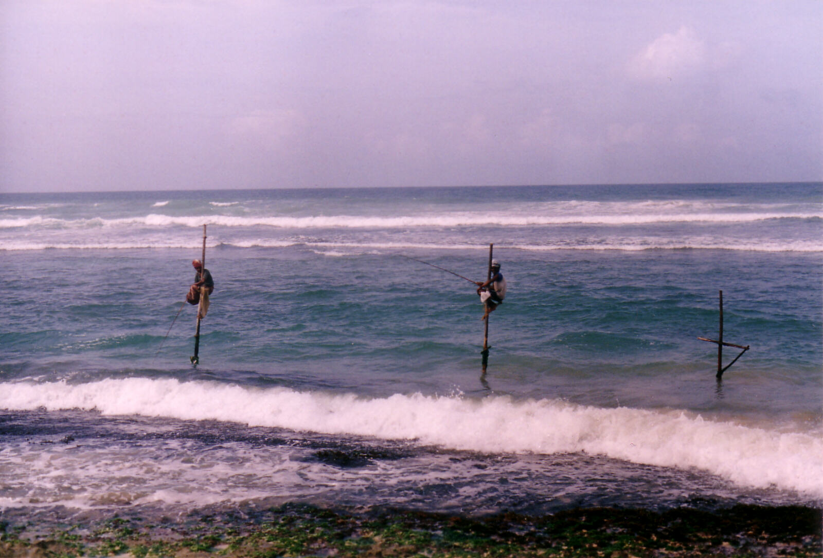 Stilt fishermen near Ahangama, Sri Lanka