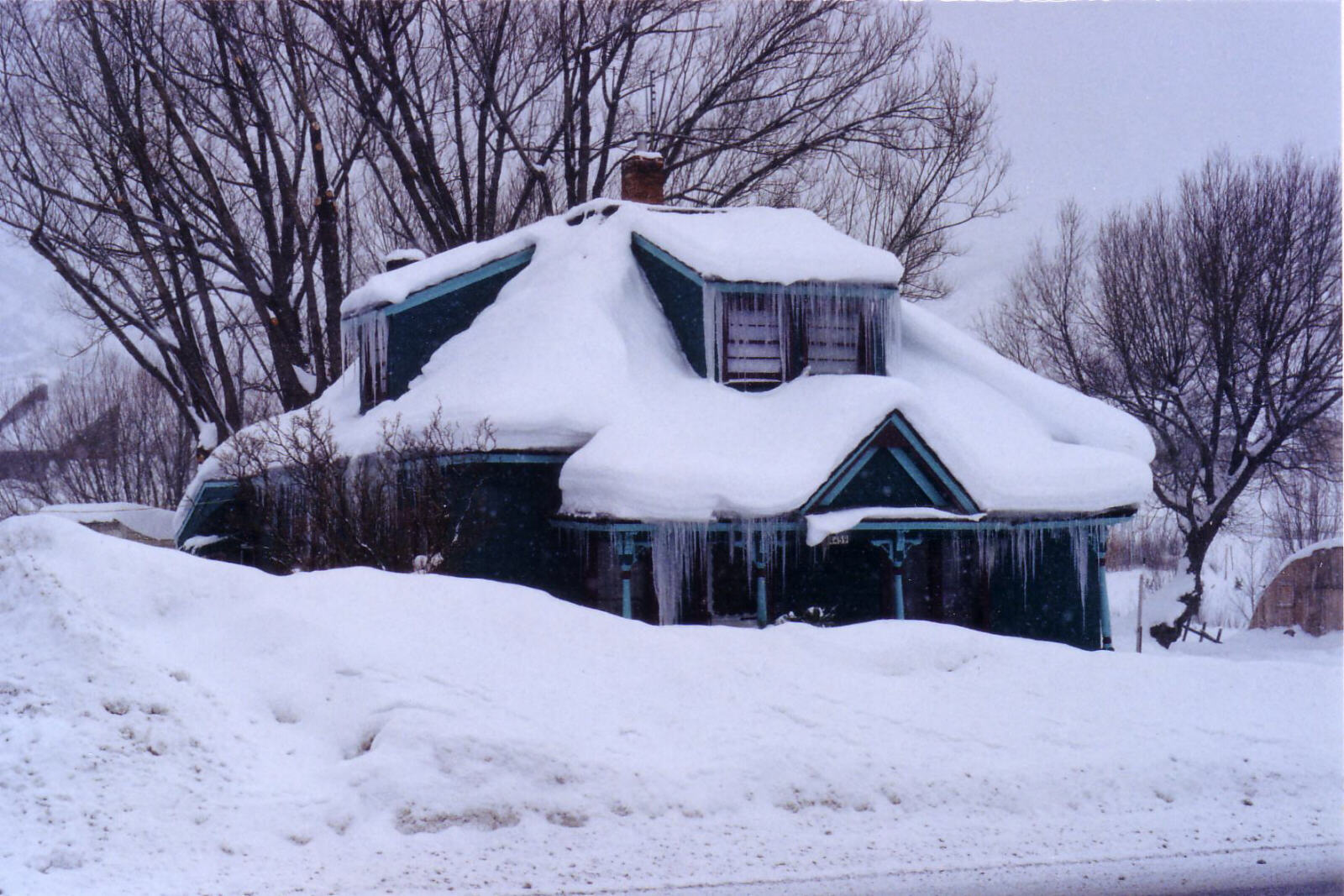 A snowy house near Park City, Utah, USA