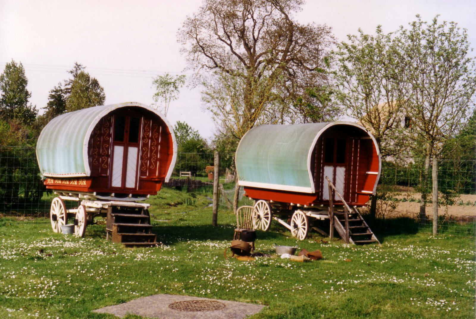 Gypsy caravans at Bunratty Folk Park, County Clare, Ireland