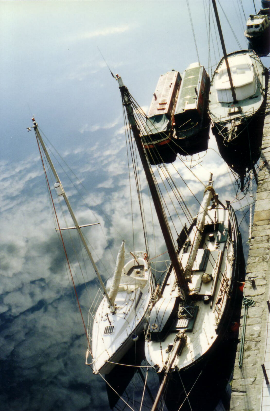 Ships in the clouds at Hanover Quay, Dublin