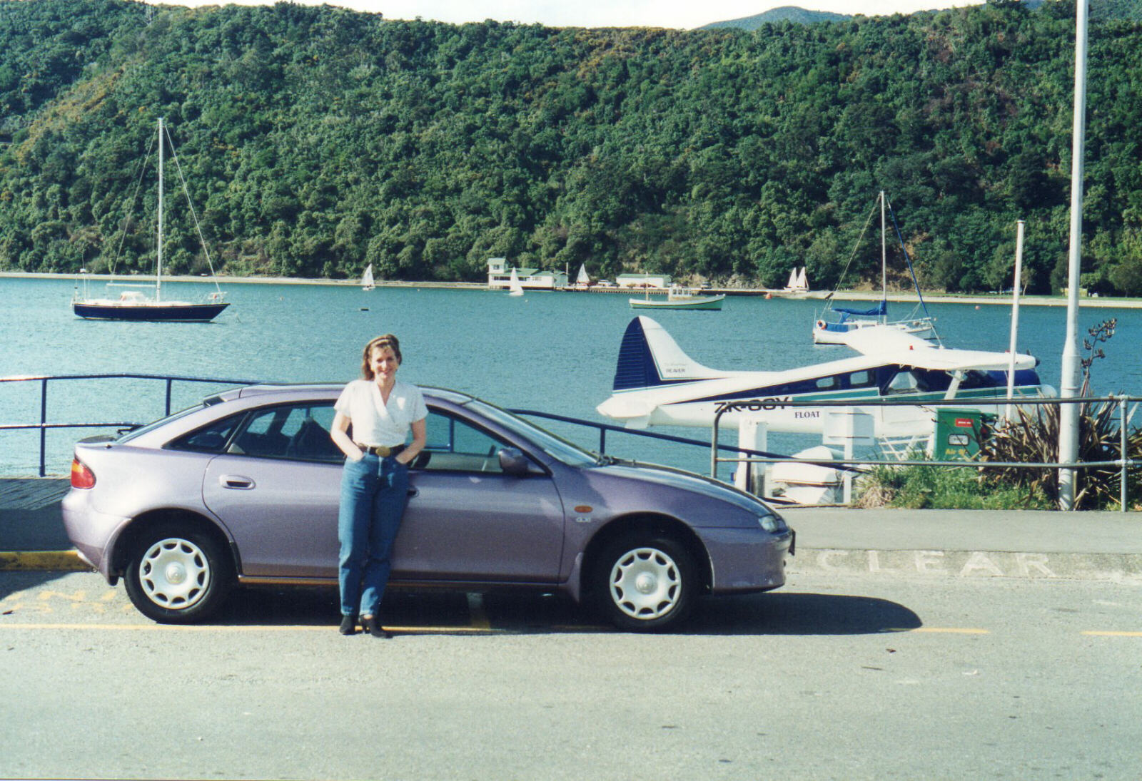 Rental car at Picton, South Island, New Zealand