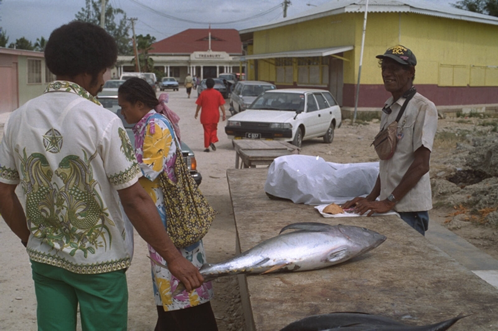 Fish market at Vuna wharf, Nuku' Alofa, Tonga