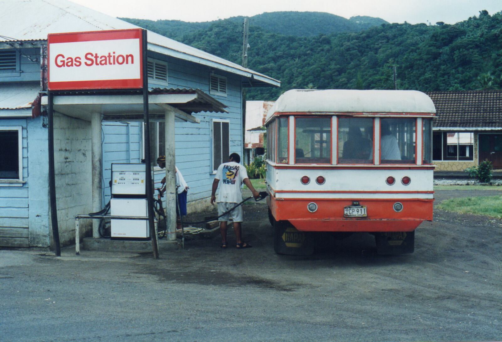 The bus station at Pago Pago, American Samoa