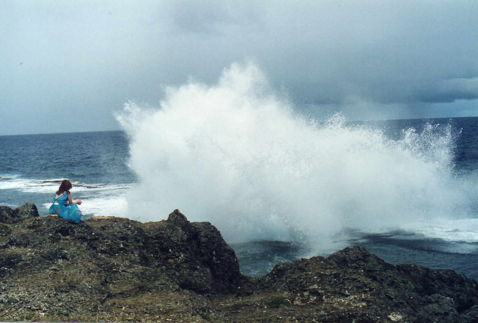 Sea blow-holes at Houma, Tonga