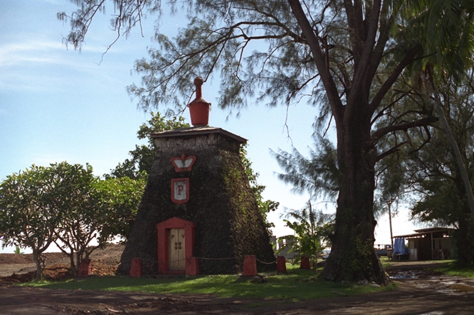 The tomb of the last king of Tahiti at Arue, French Polynesia