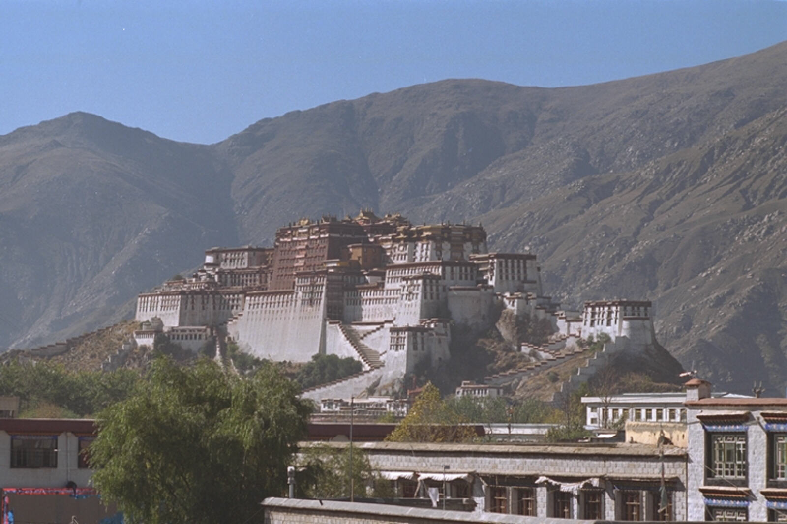 The Potala seen from the Jokhang in Lhasa Tibet