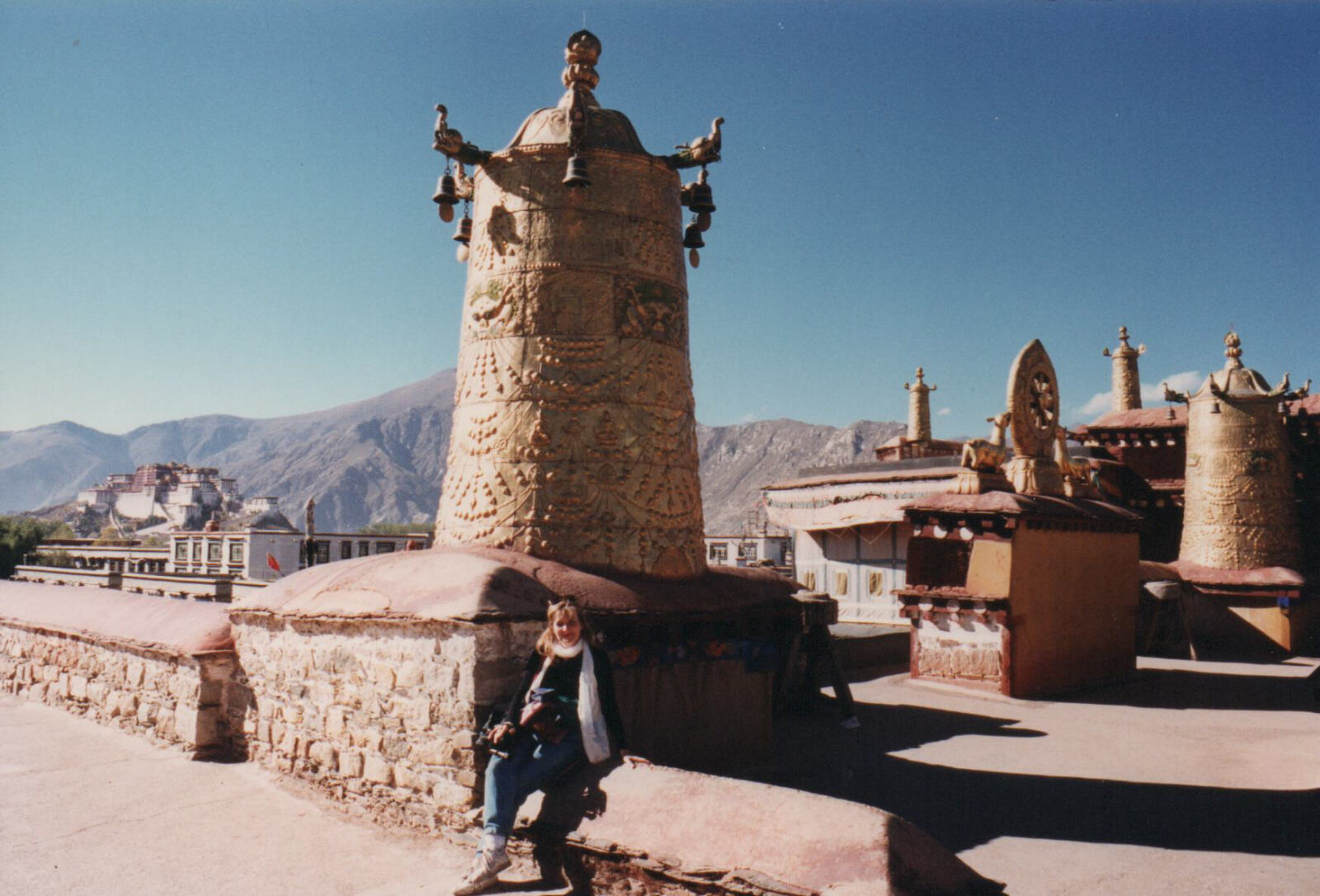 On the roof of the Jokhang in Lhasa Tibet
