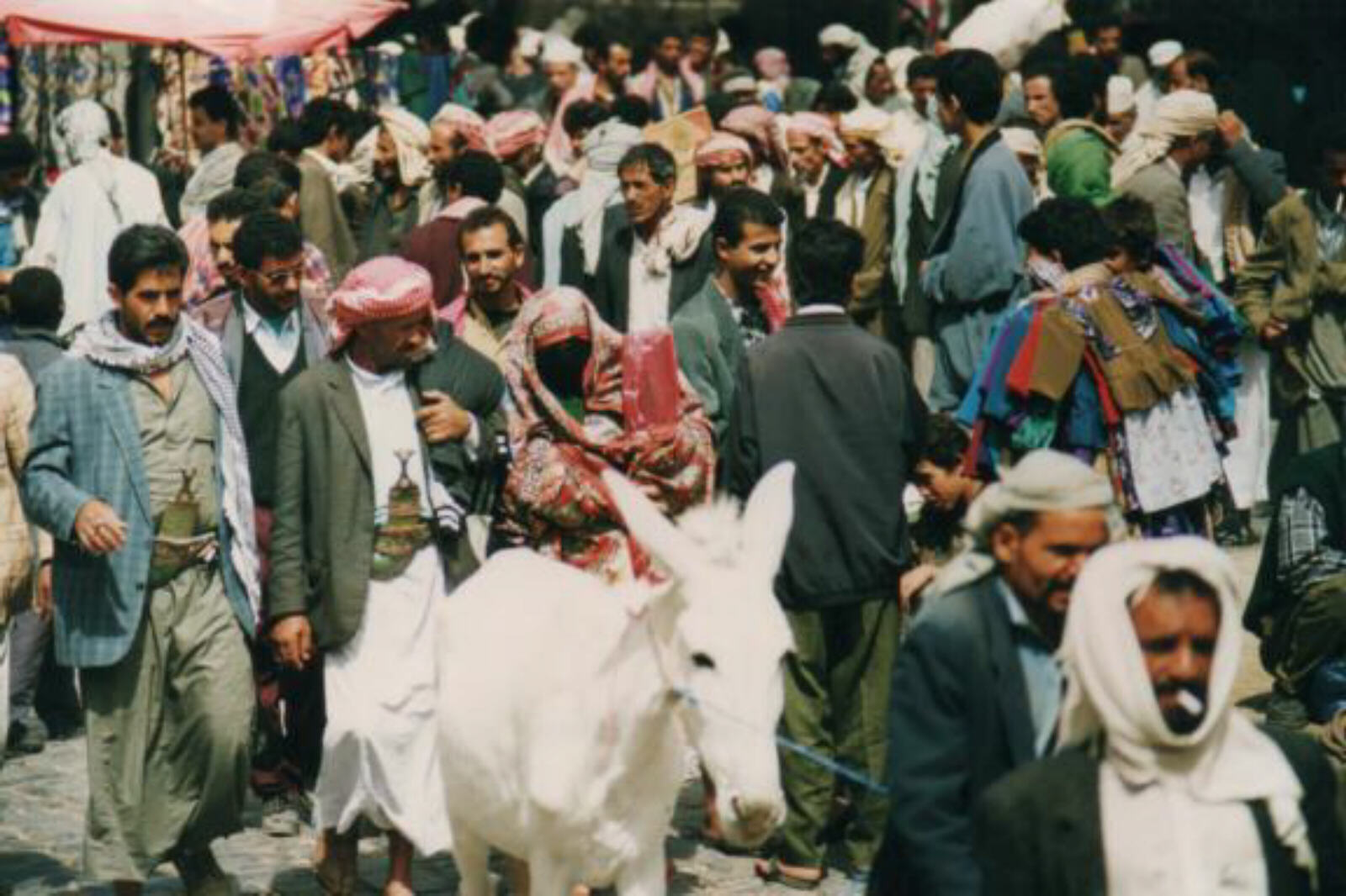 The souk outside Bab Al-Yaman gate, Sanaa, Yemen