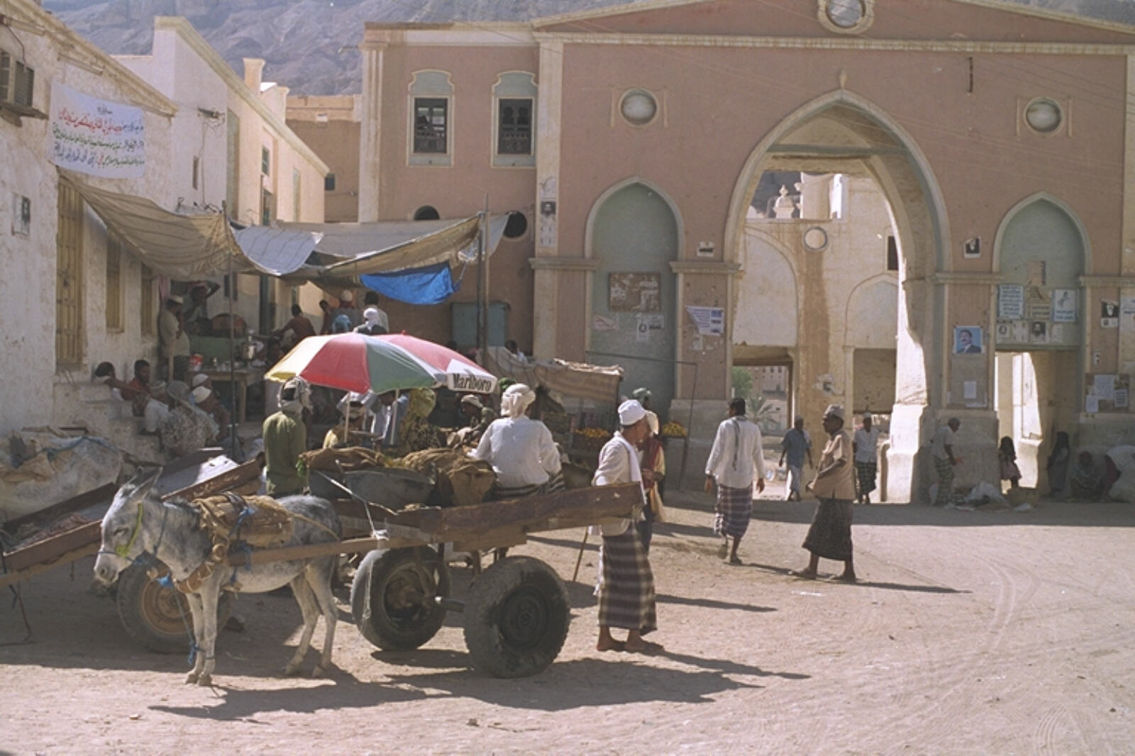 The main square in Shibam, Wadi Hadramout, Yemen