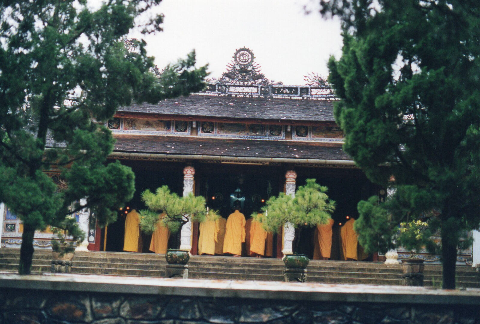 Monks at the Tu Hieu pagoda in Hue, Vietnam