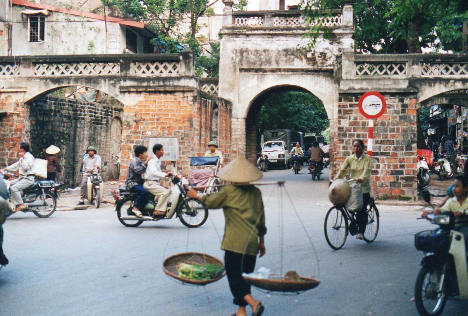 The old East Gate in Hanoi city wall, Vietnam