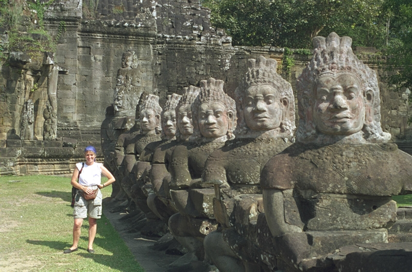 The Guardians of the Causeway at Angkor Thom, Cambodia