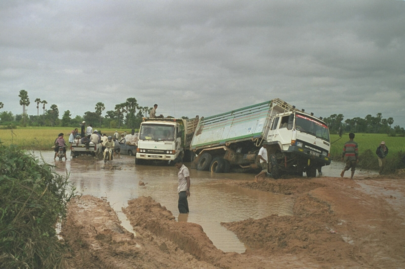 On the road from Siem Reap, Cambodia to Thailand