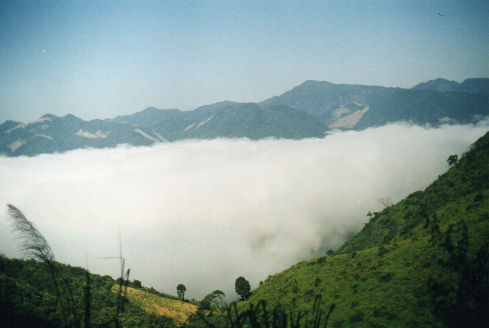 Clouds in the valley from the bus to Vientianne, Laos