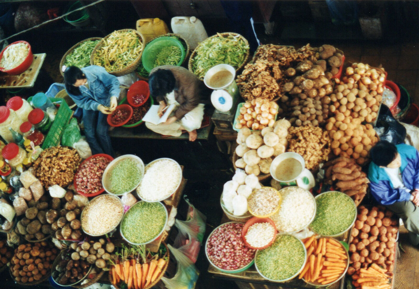 Inside the central market in Dalat, Vietnam