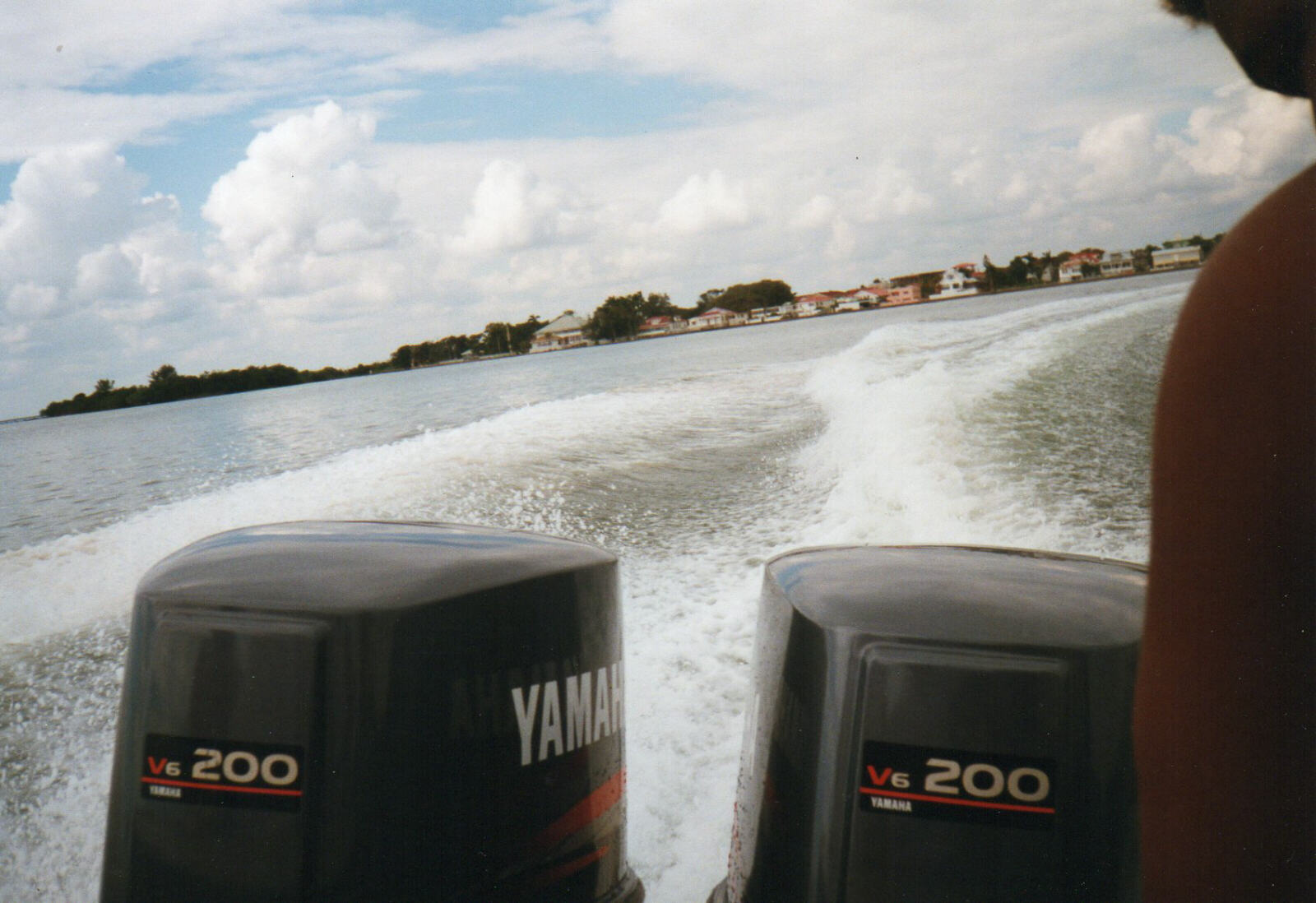 On the water taxi from Belize City to Caye Caulker