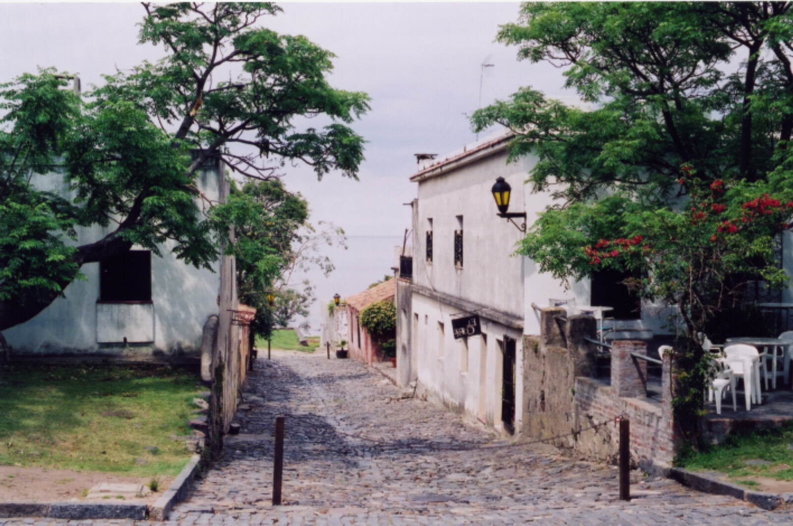 Suspiros Street and the river Plate, Colonia, Uruguay