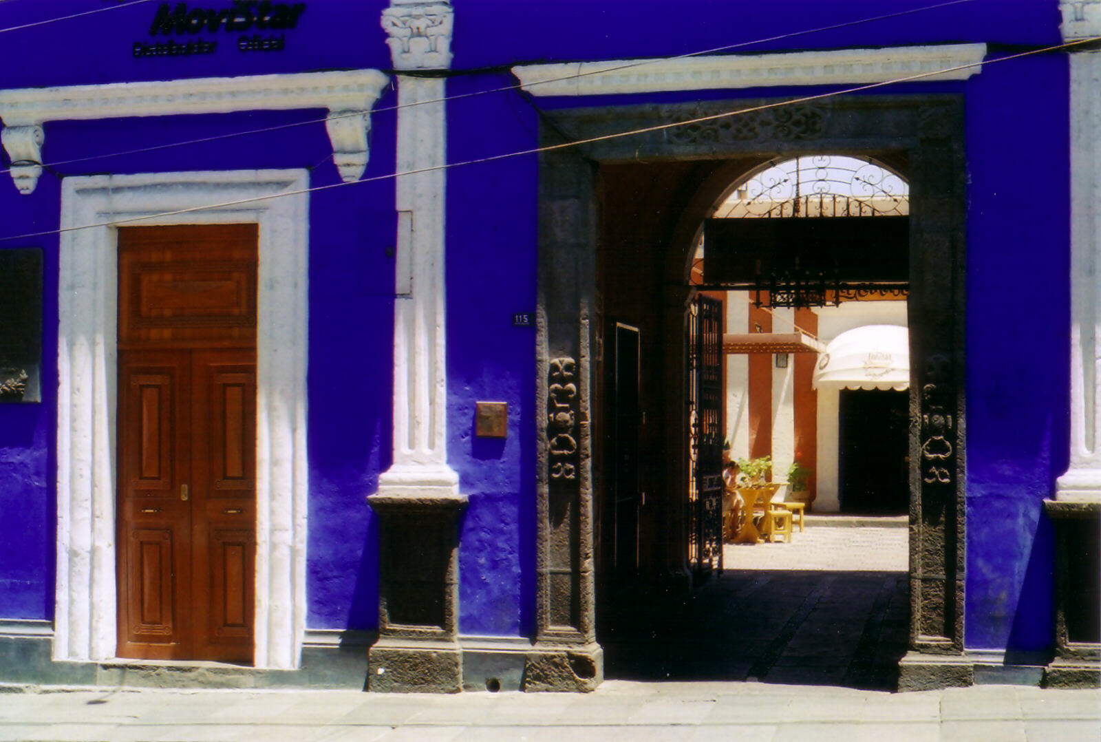 A colourful house on Jerusalem Street, Arequipa, Peru