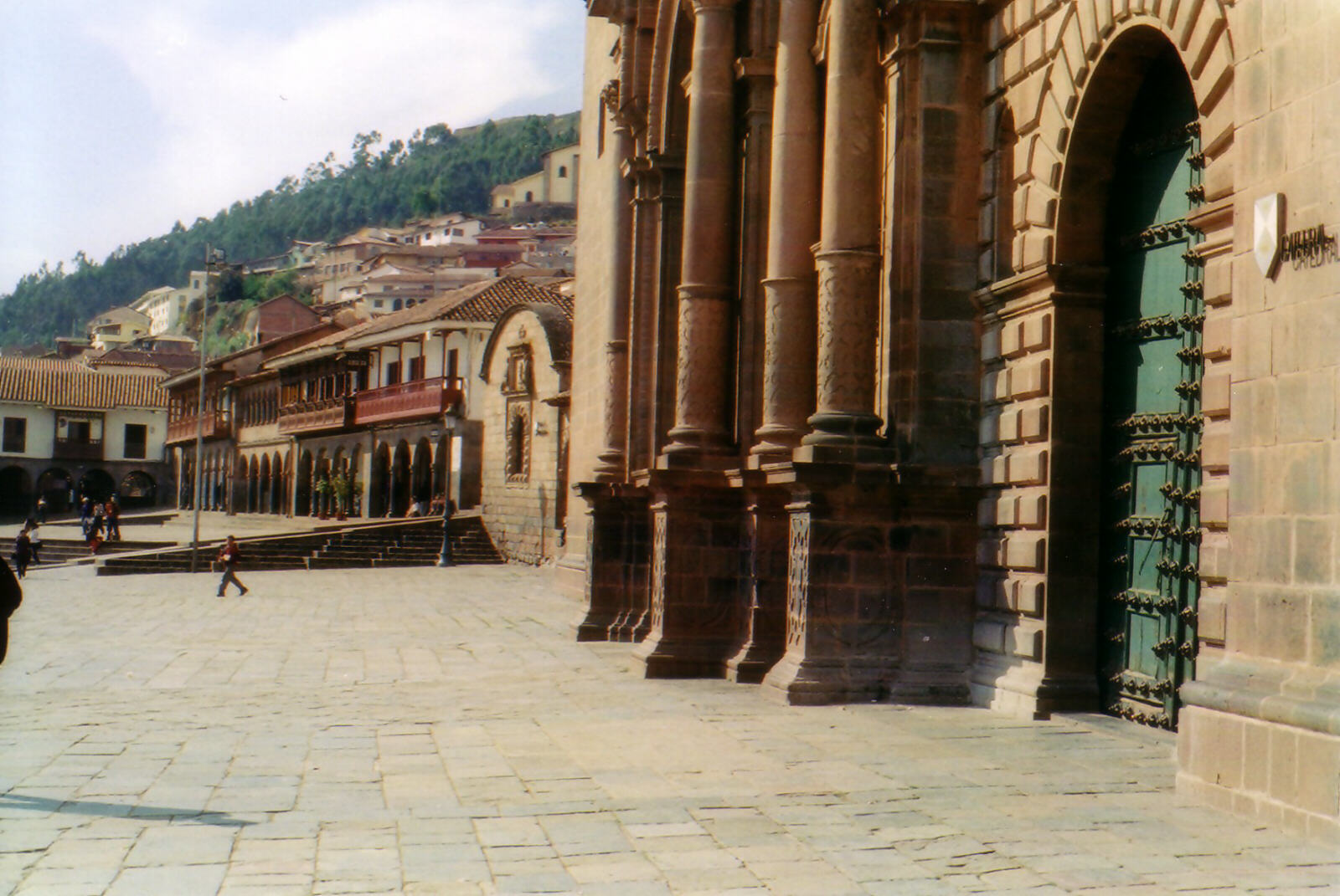 The entrance to Cusco cathedral on the main square