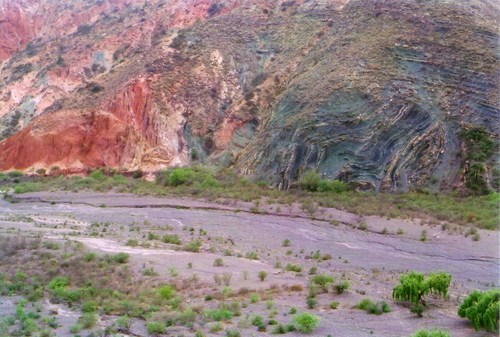 Coloured rocks in Obispo Canyon near Salta, Argentina