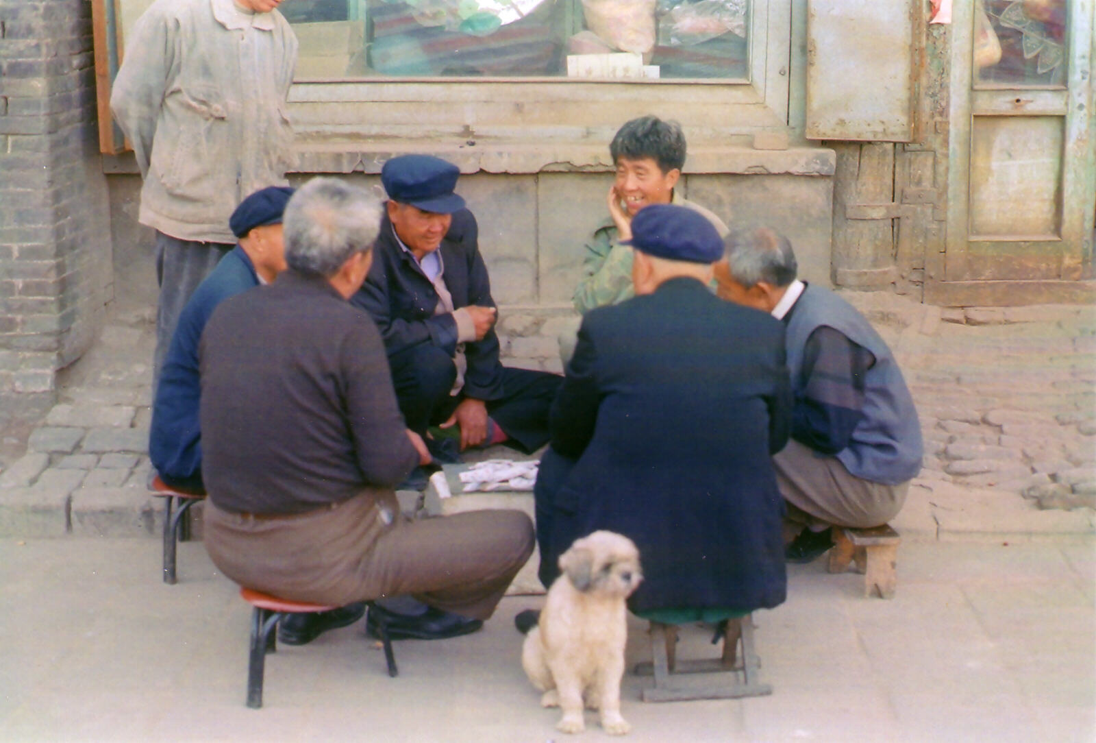 A card game in a side street in Pingyao, China