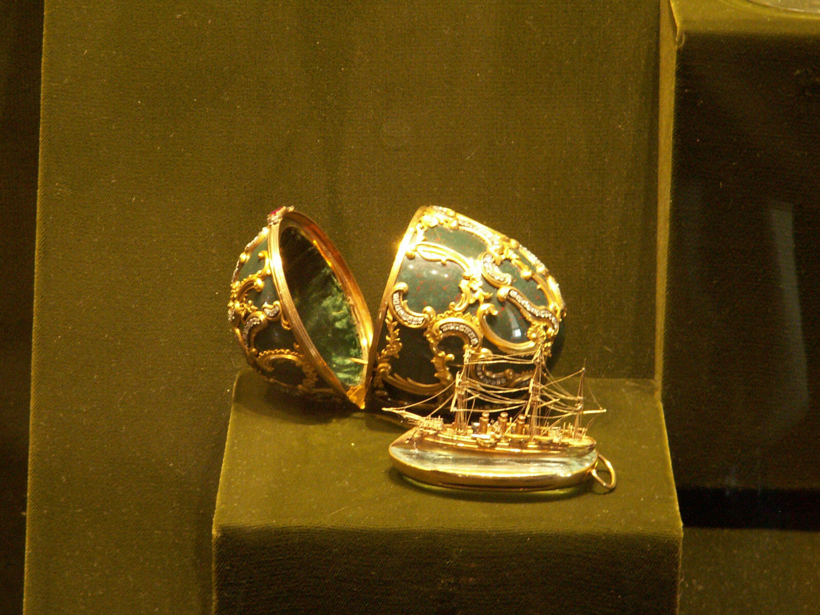 A Faberge egg in the Armoury Museum in the Kremlin, Moscow