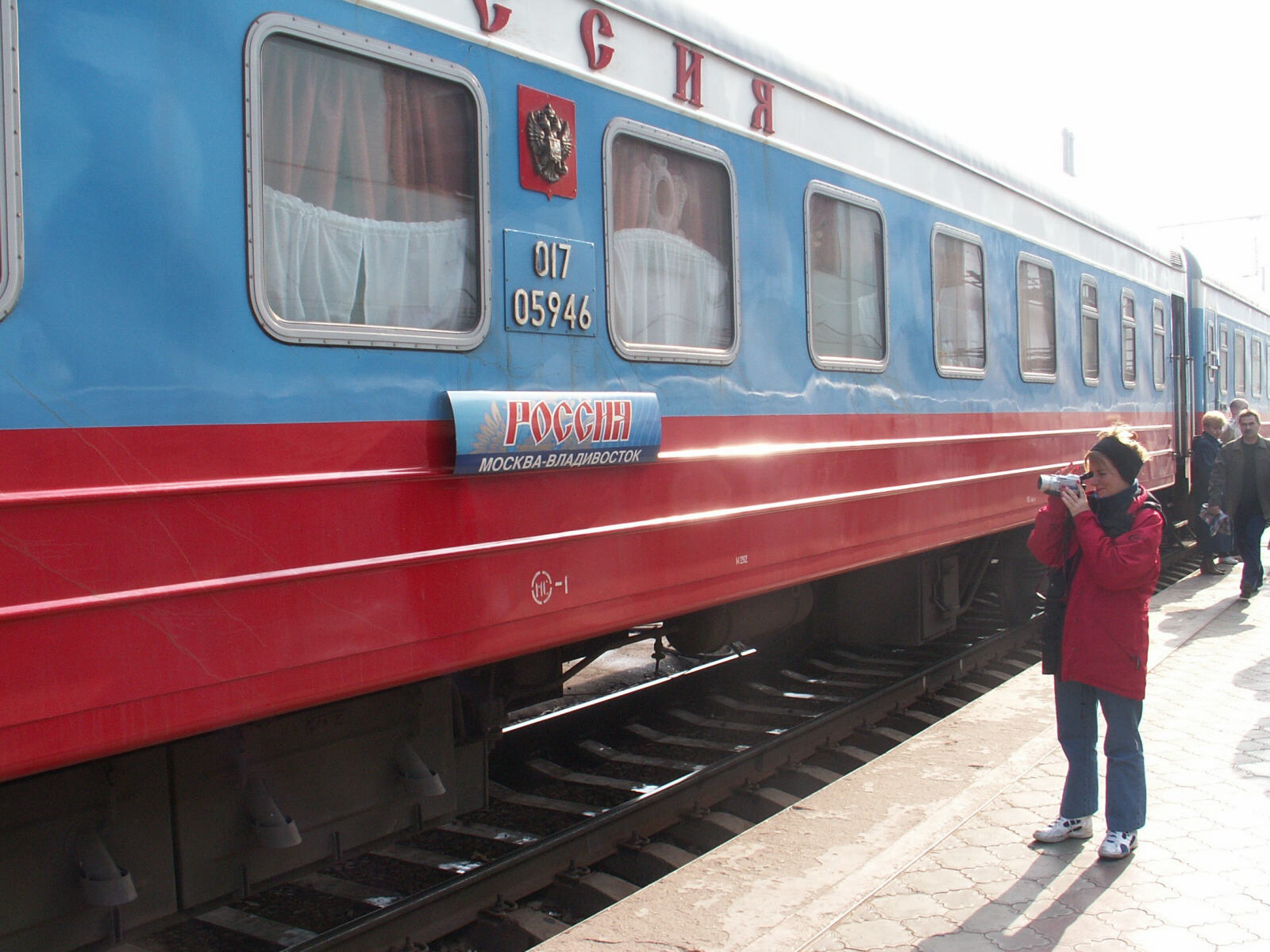 The trans-Siberian train at Omsk in Siberia