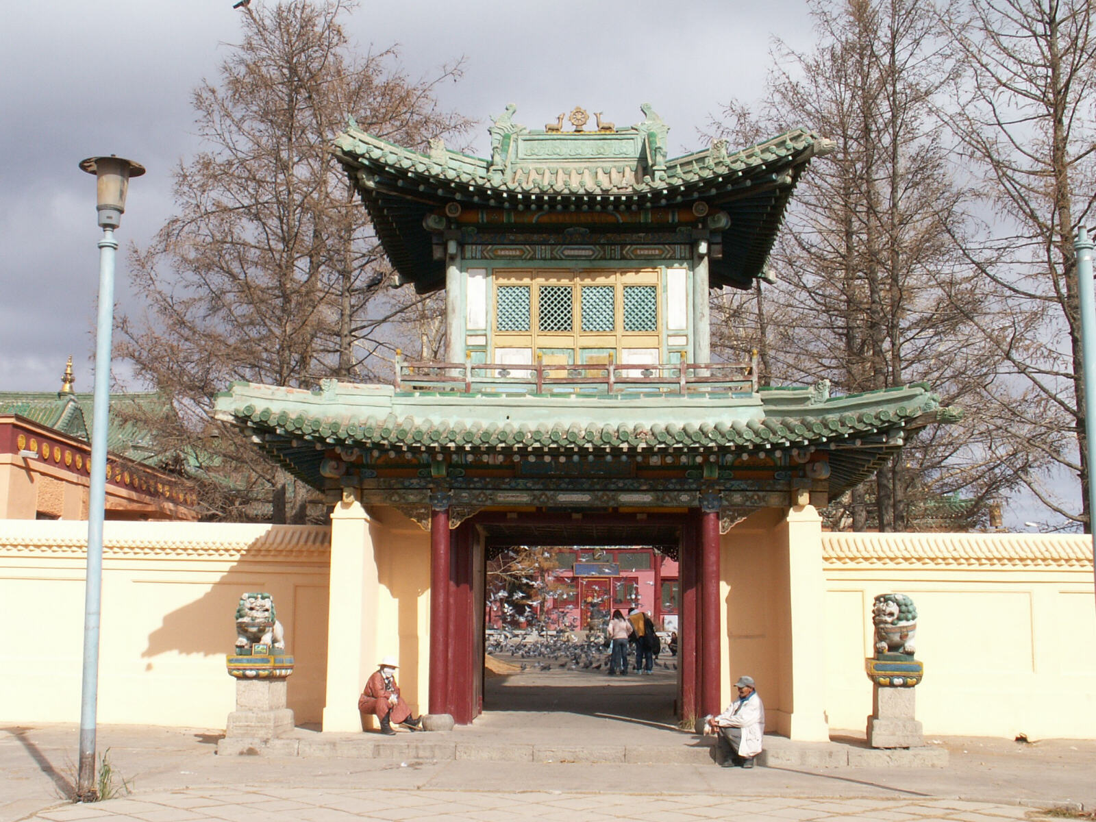 Gateway to the Gandan monastery in Ulan Bataar, Mongolia