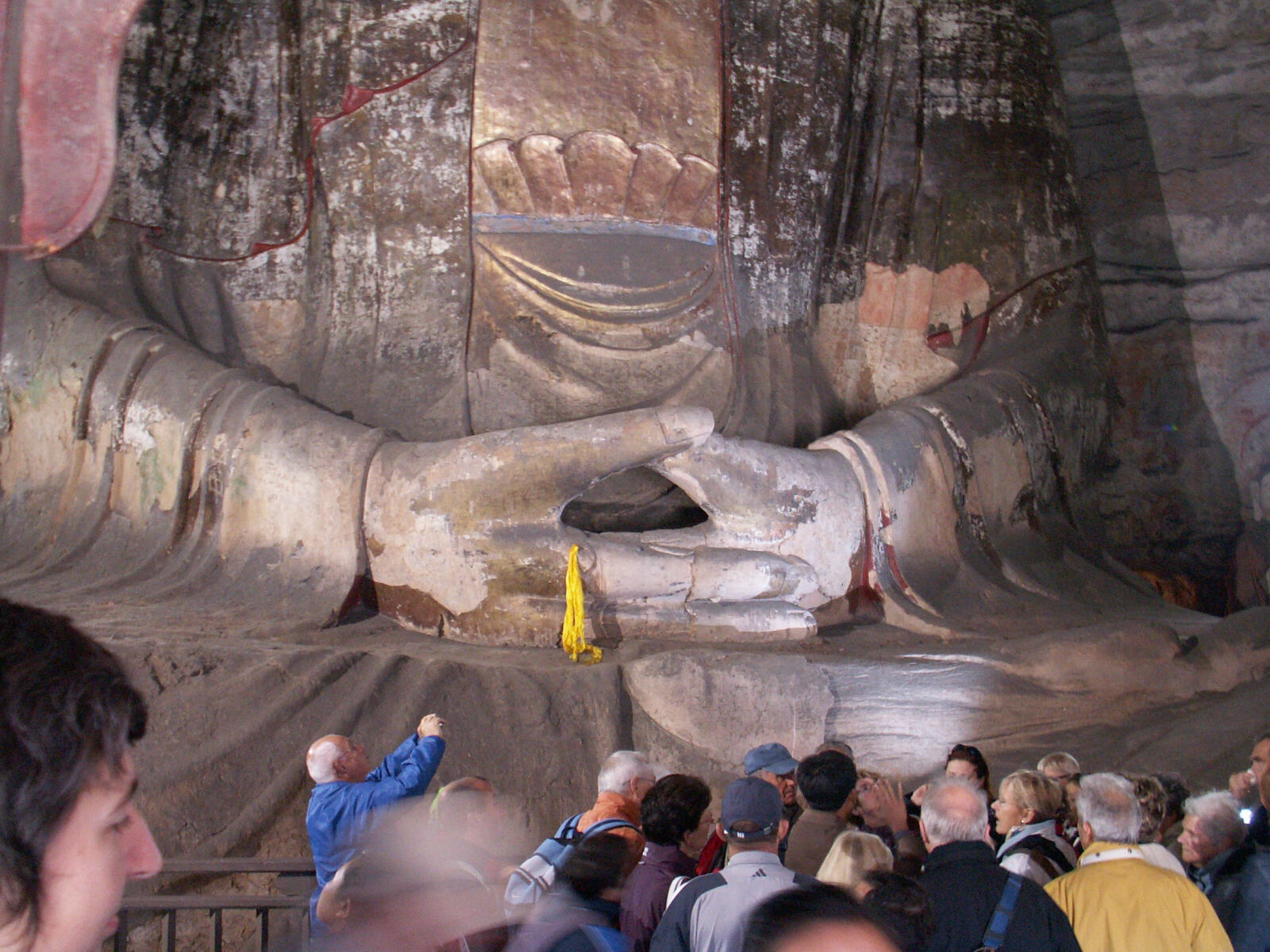 In cave five at Yungang Bhuddist caves near Datong, China