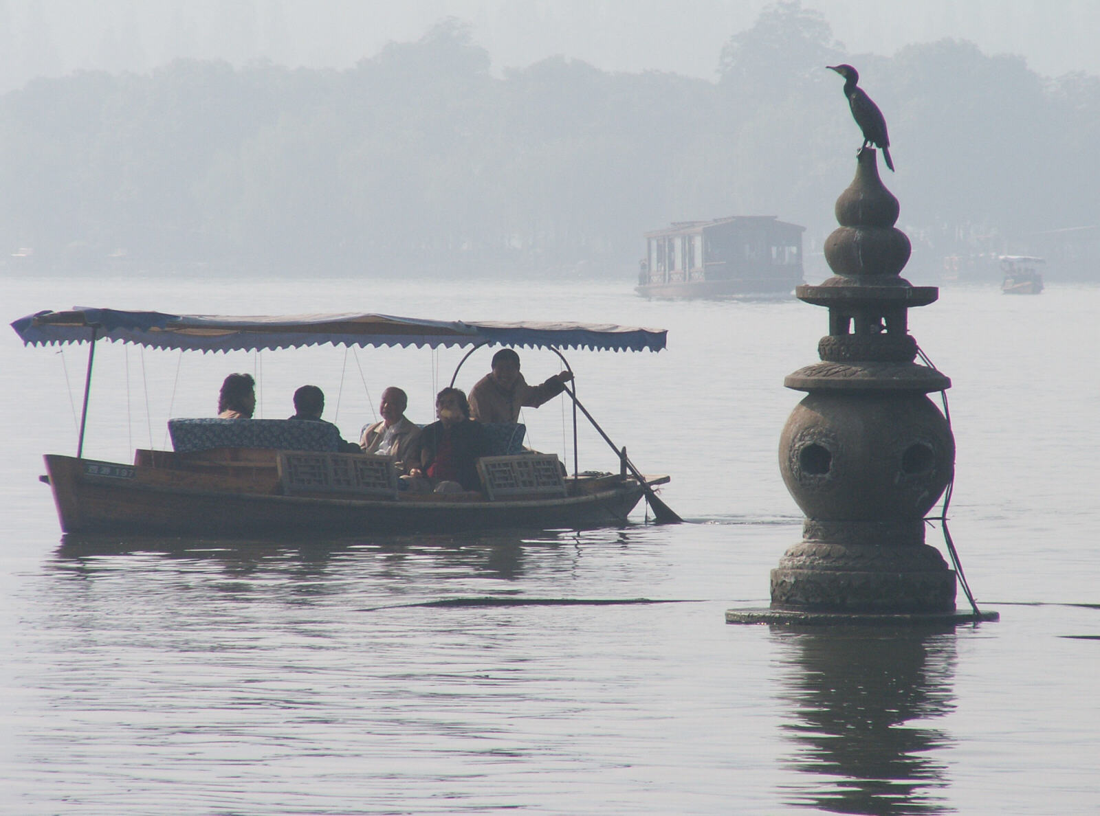 Santanyinyue tower in West Lake, Hangzhou, China