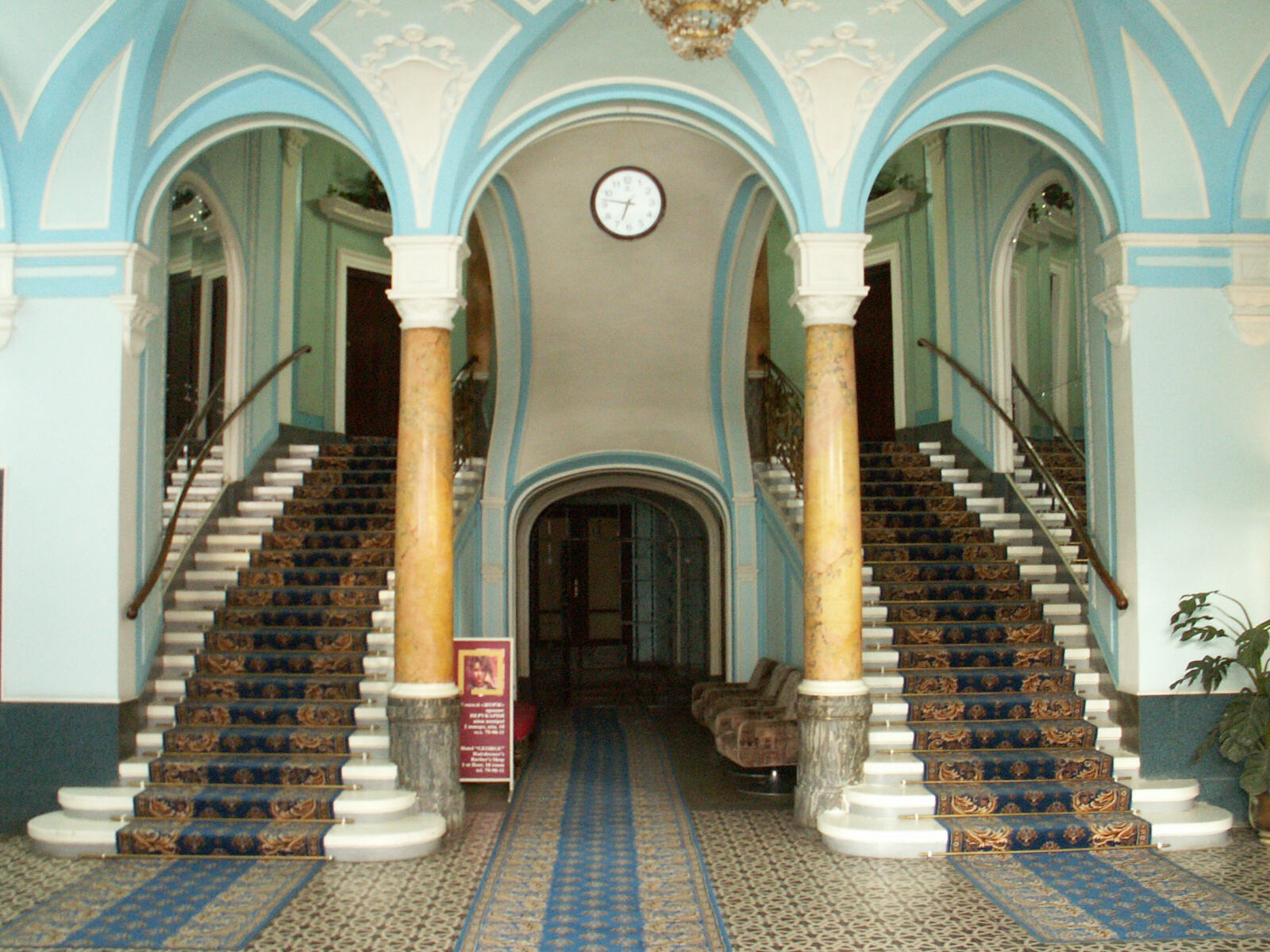 Grand staircase in the George hotel in Lviv, Ukraine