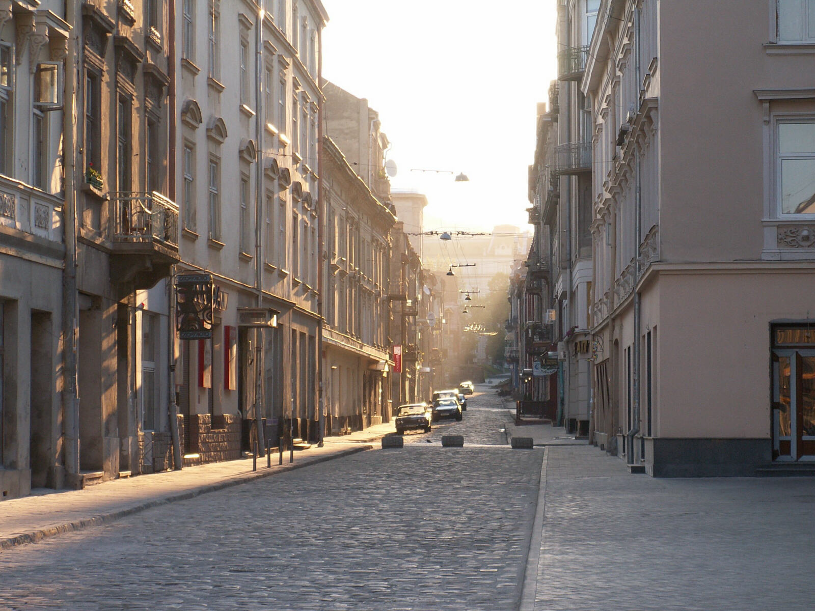 A quiet street in Lviv, Ukraine