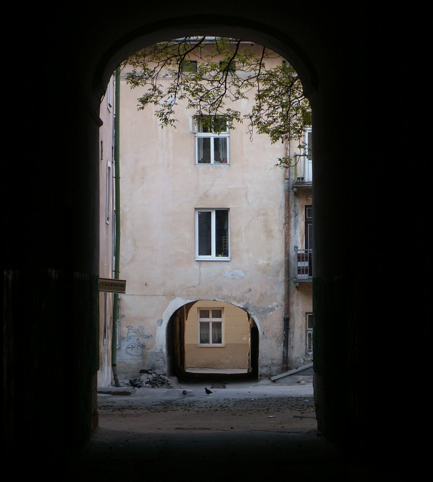 A side street in Lviv, Ukraine