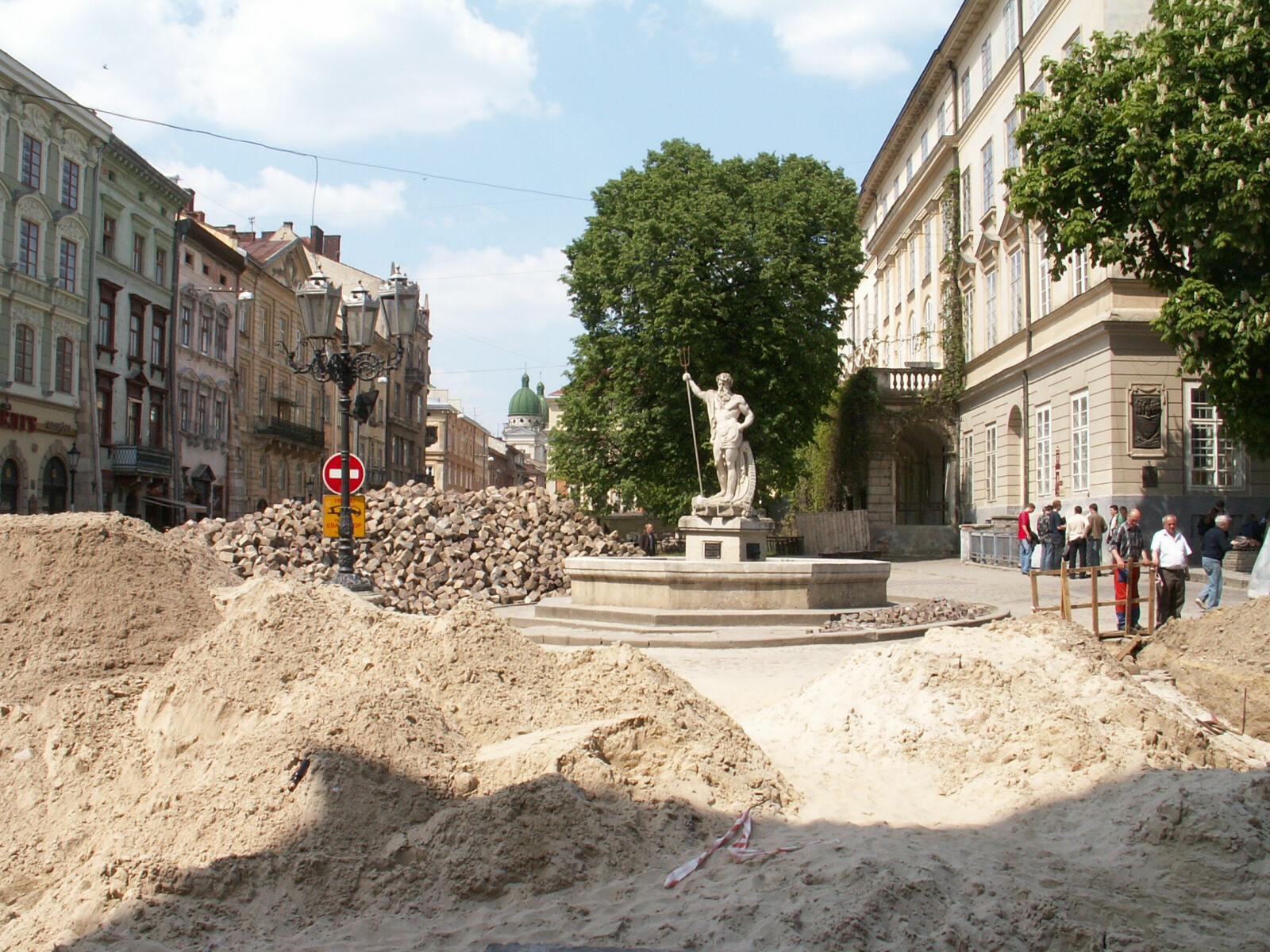 Krakivska Street and the town hall, Lviv, Ukraine