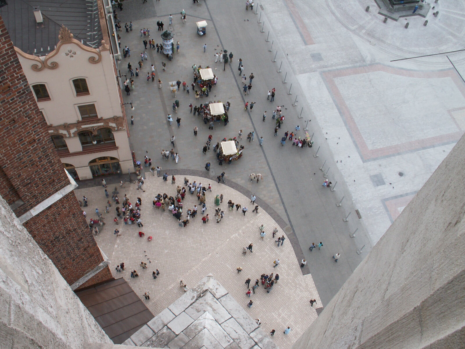 Main square from the tower of St Mary's church, Krakow