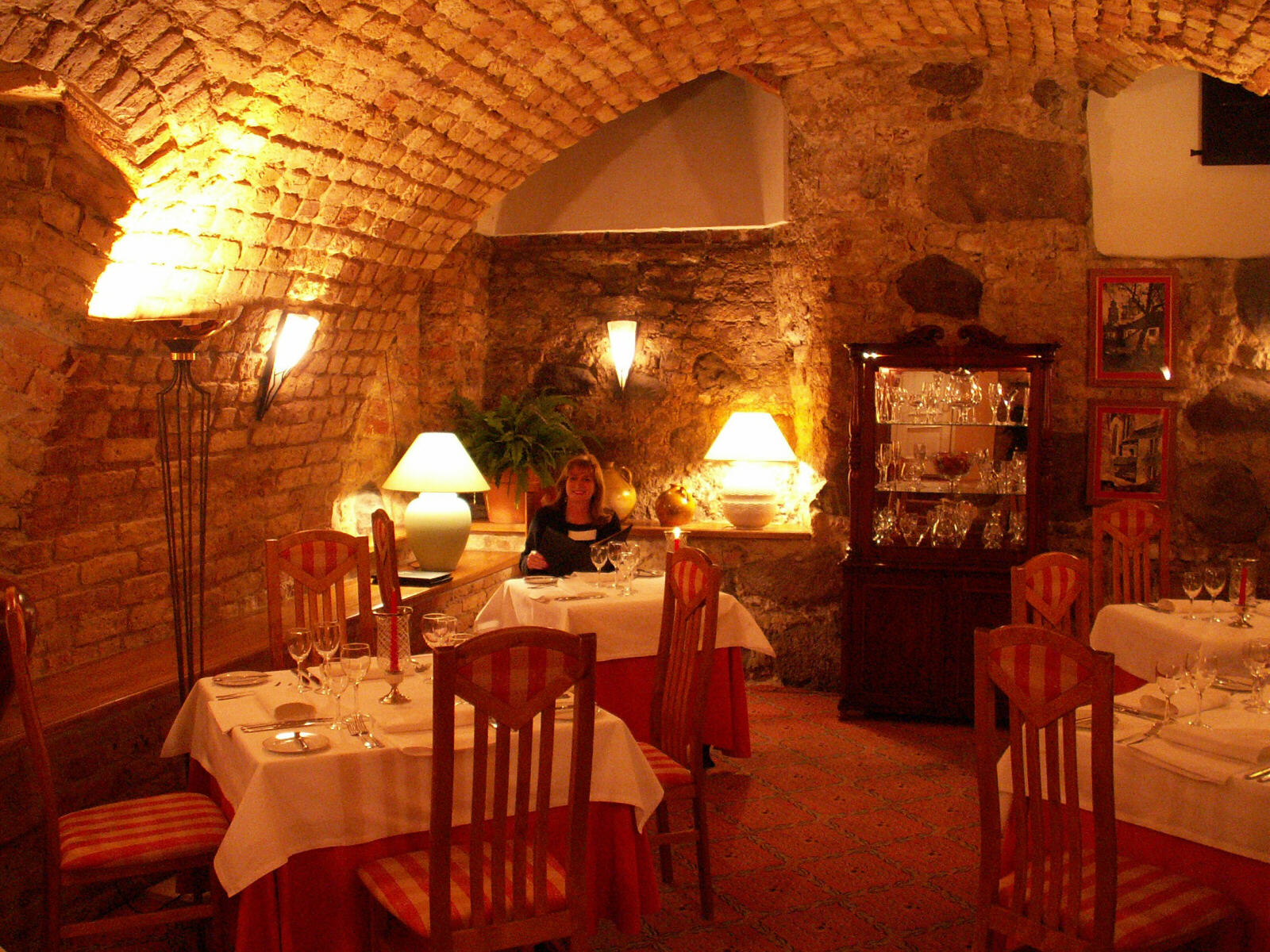 The cellar restaurant at the Narutis Hotel in Vilnius, Lithuania