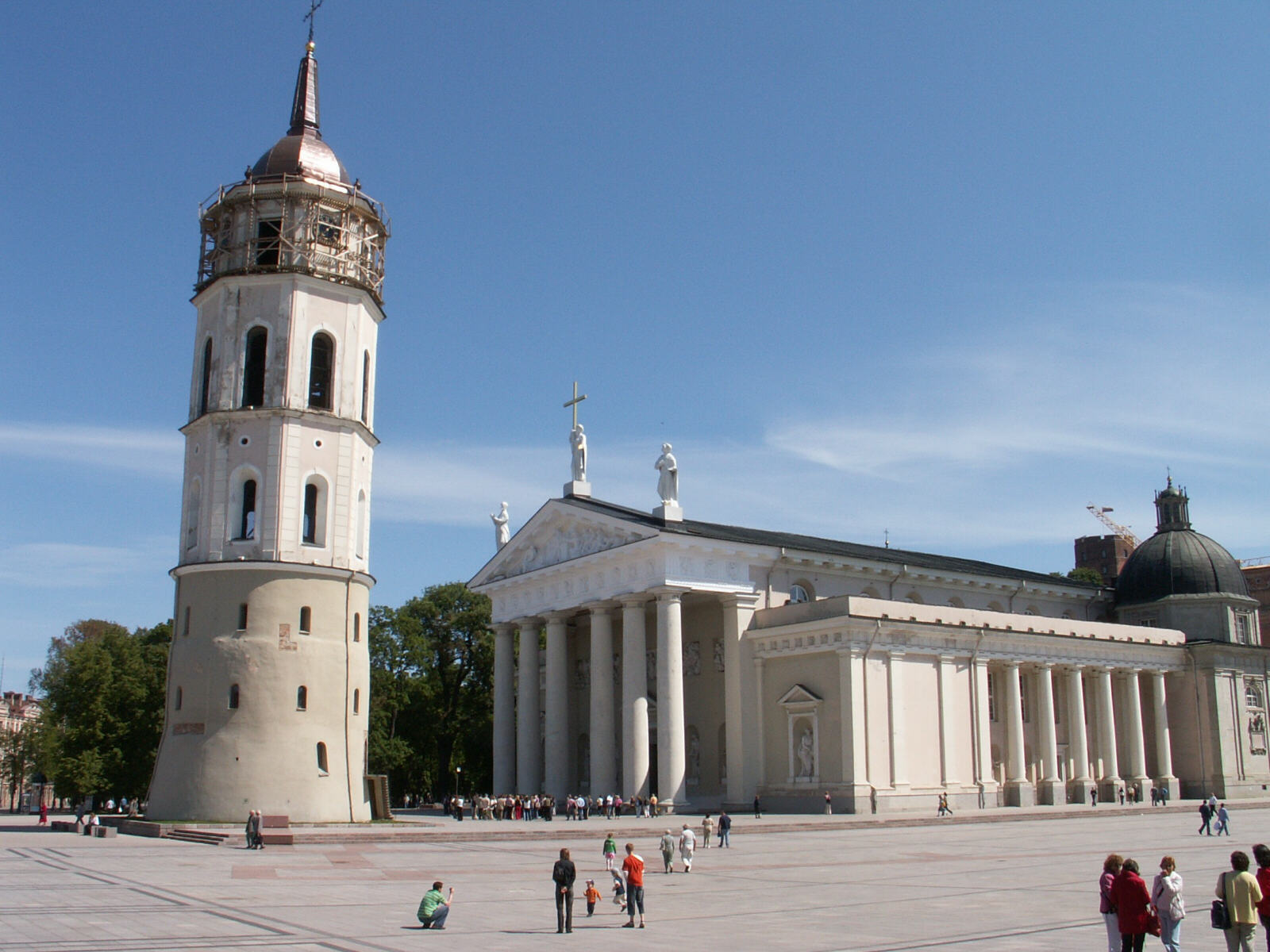 The cathedral and bell tower in Vilnius, Lithuania