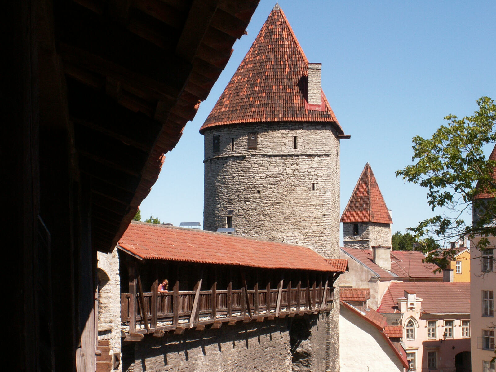 The old town walls at Gumnaasiumi Street, Tallinn, Estonia