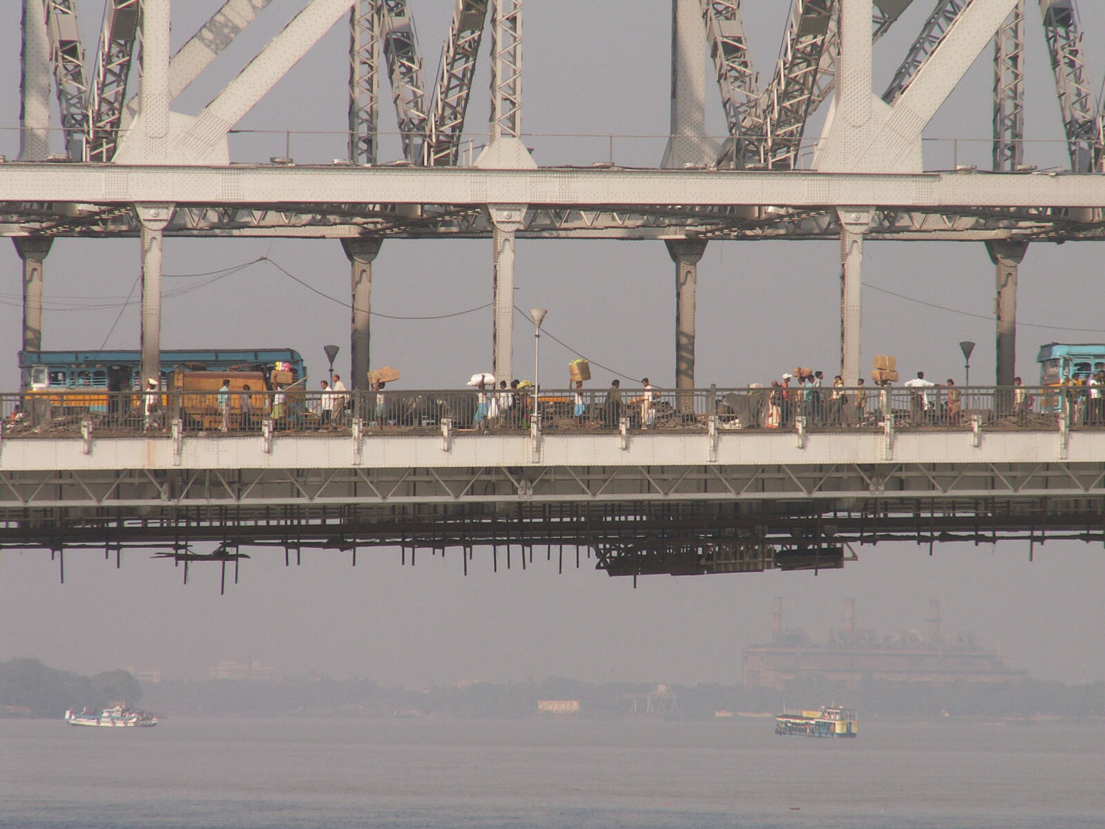 Howrah Bridge over the Hooghly river in Calcutta